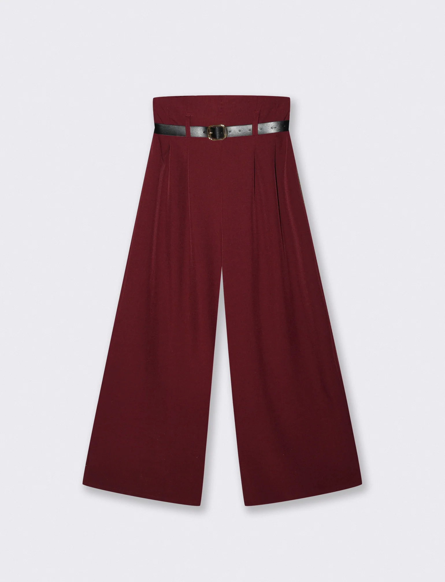 PANTALONE CON CINTURA - Bordeaux