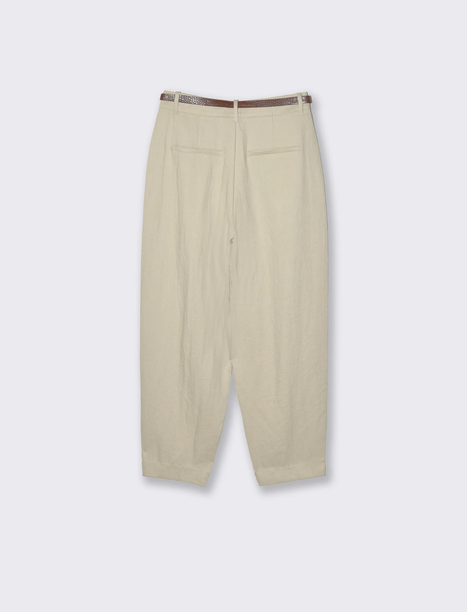 Pantalone con cintura da donna - Beige corda - Image 2