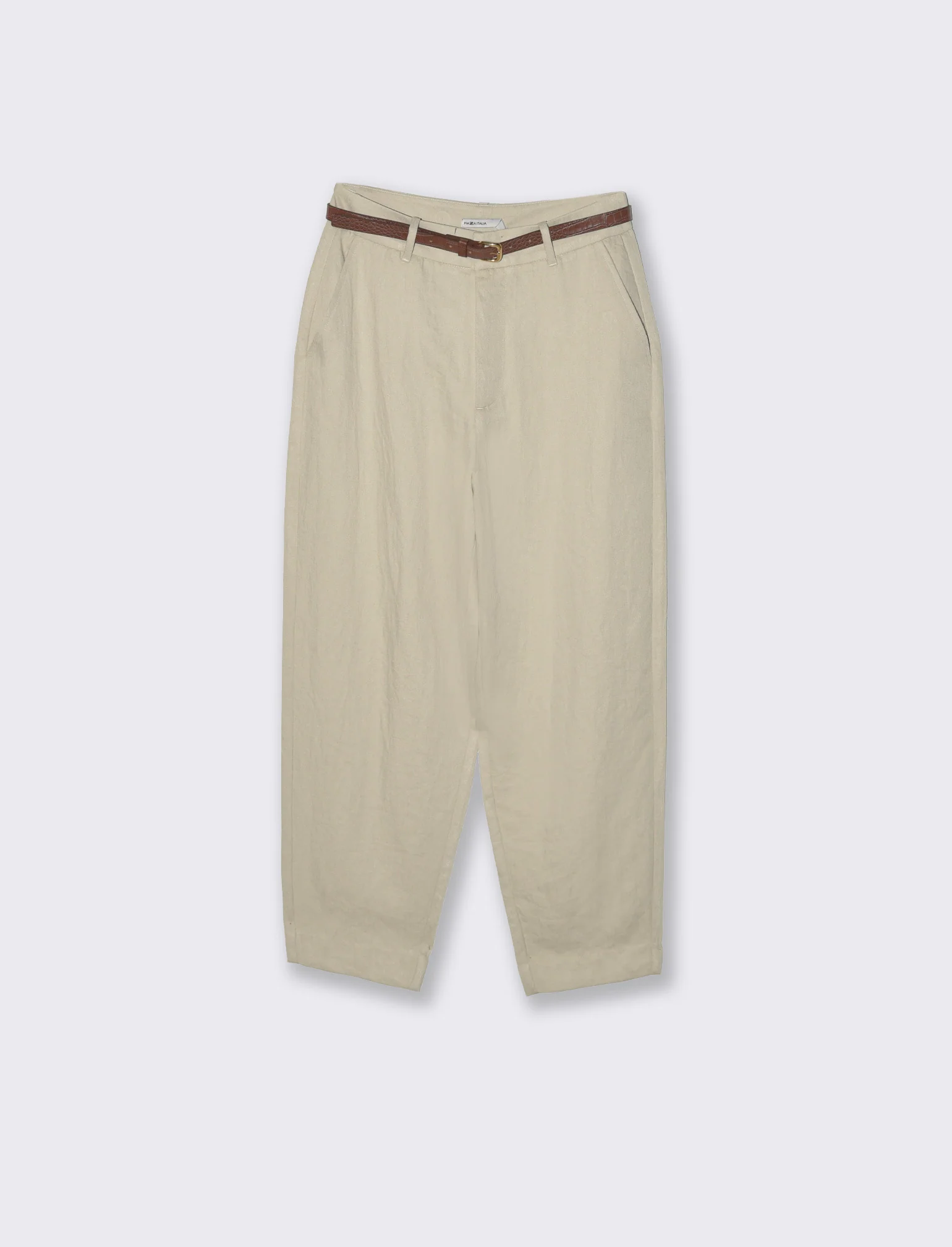 Pantalone con cintura da donna - Beige corda - Image 4
