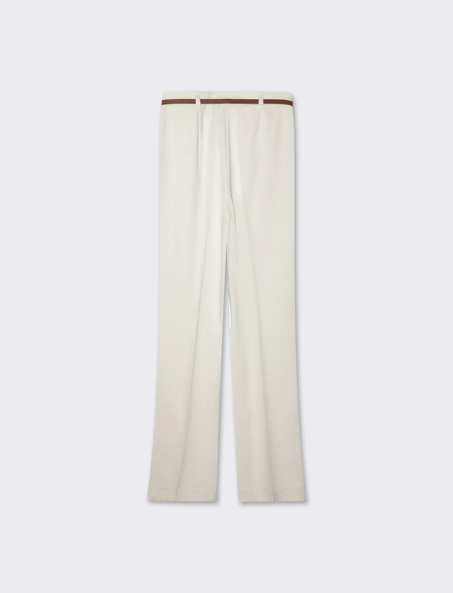 Pantalone con cintura da donna - Bianco panna - Image 5