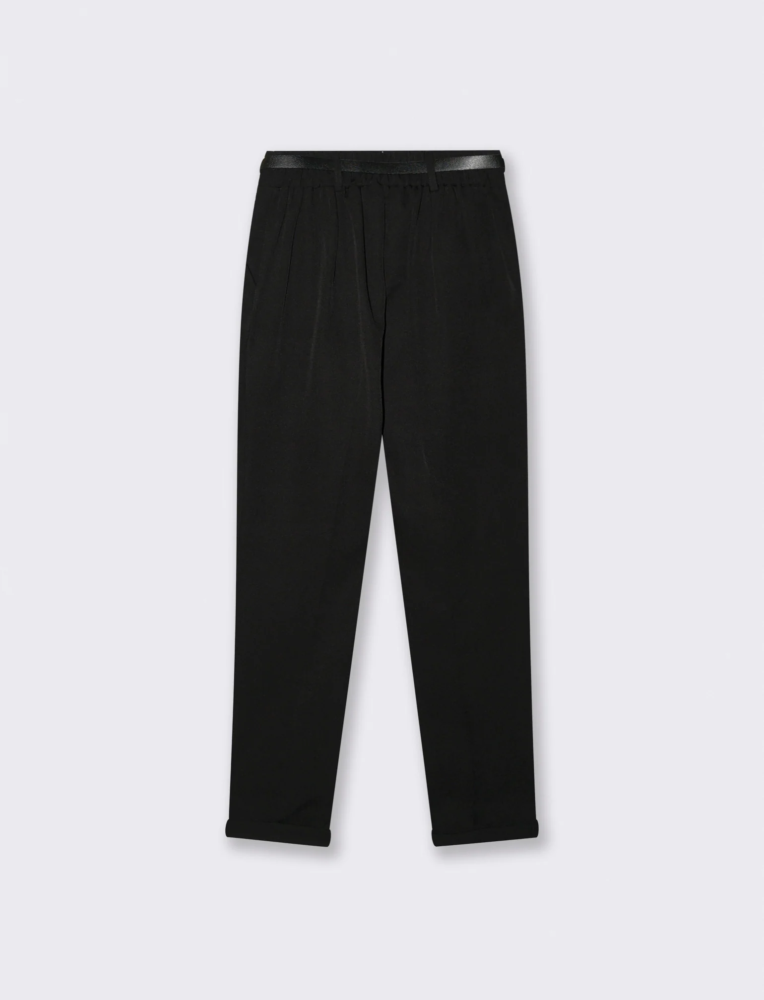 PANTALONE CON CINTURA - Nero - Image 2