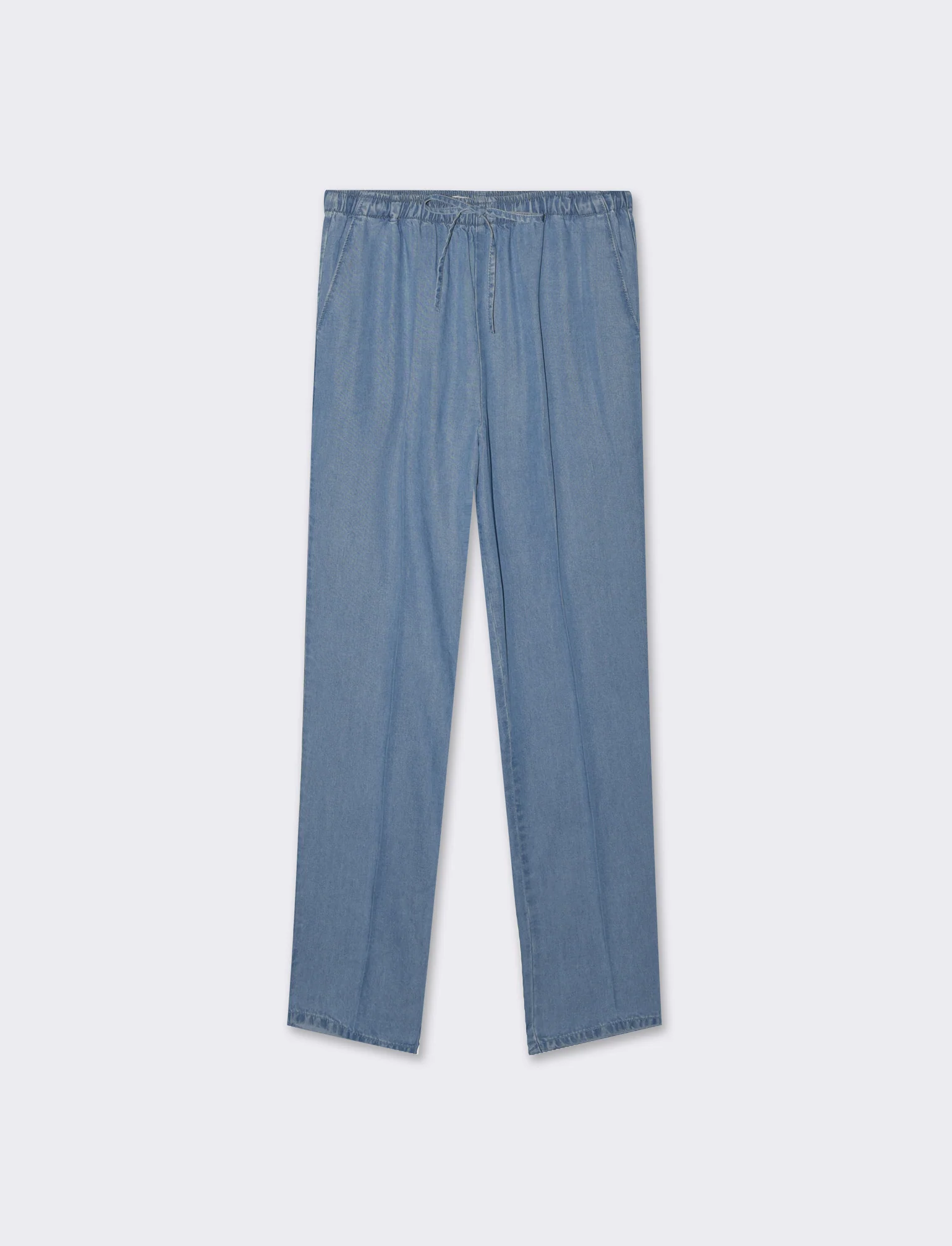 Pantalone con coulisse da donna - Denim - Image 4
