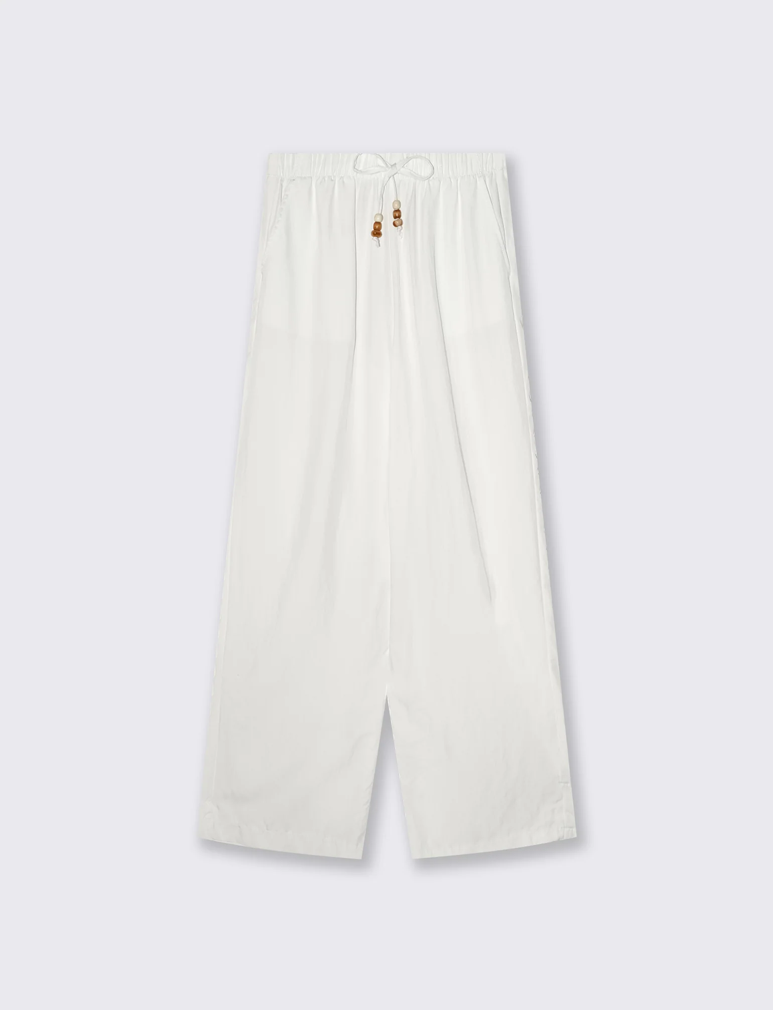 Pantalone con coulisse e tasche - Bianco