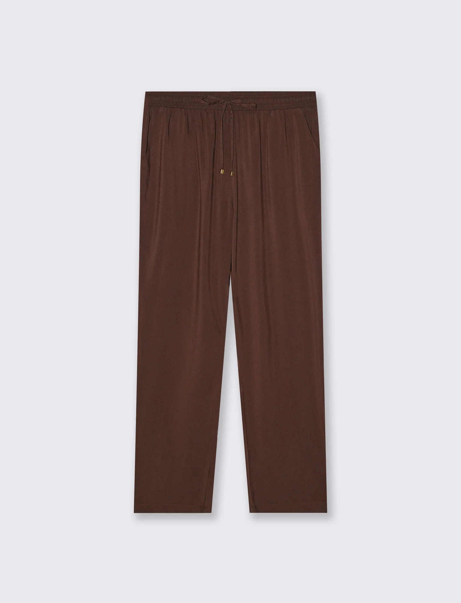 Pantalone con Coulisse ed Elastico - Marrone cioccolato