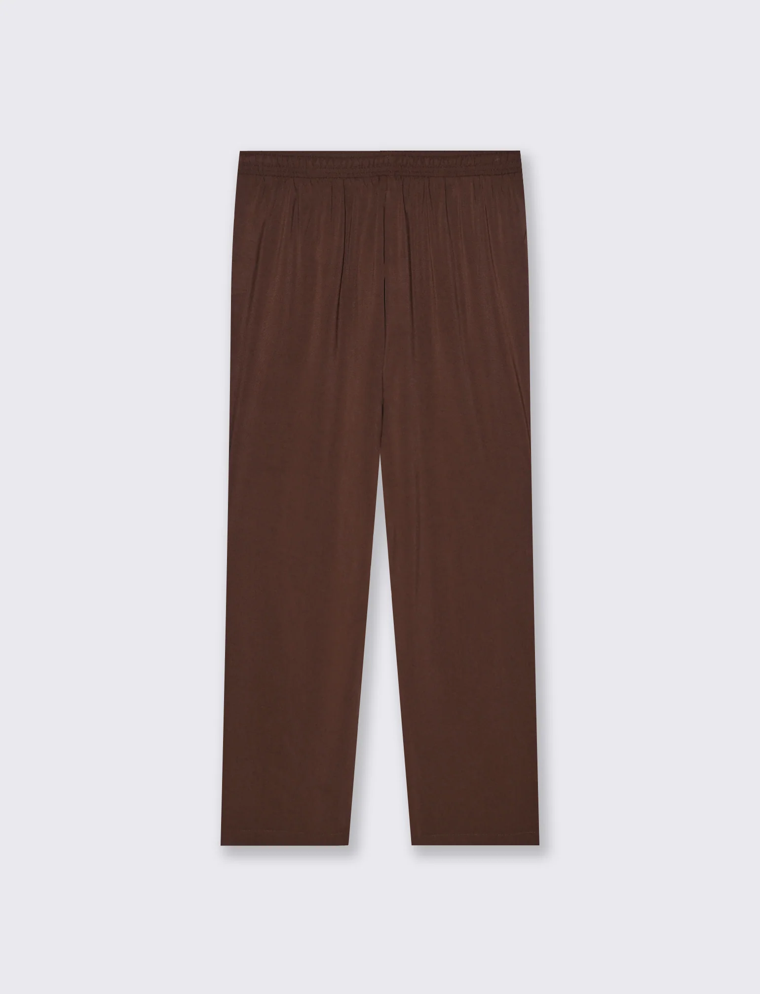 Pantalone con Coulisse ed Elastico - Marrone cioccolato - Image 2