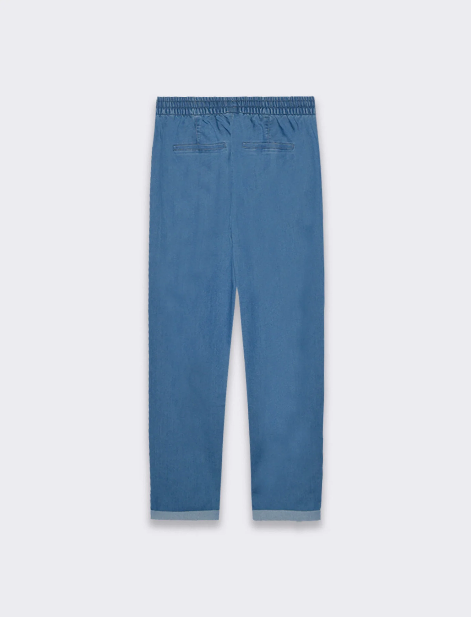 Pantalone con coullisse da donna - Denim - Image 5