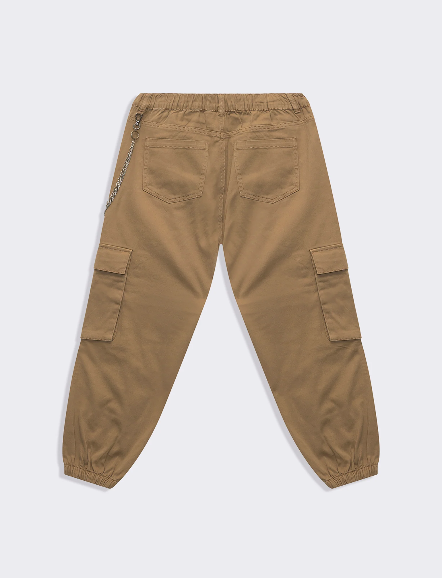 Pantalone con dettaglio catena da donna - Beige fieno - Image 2