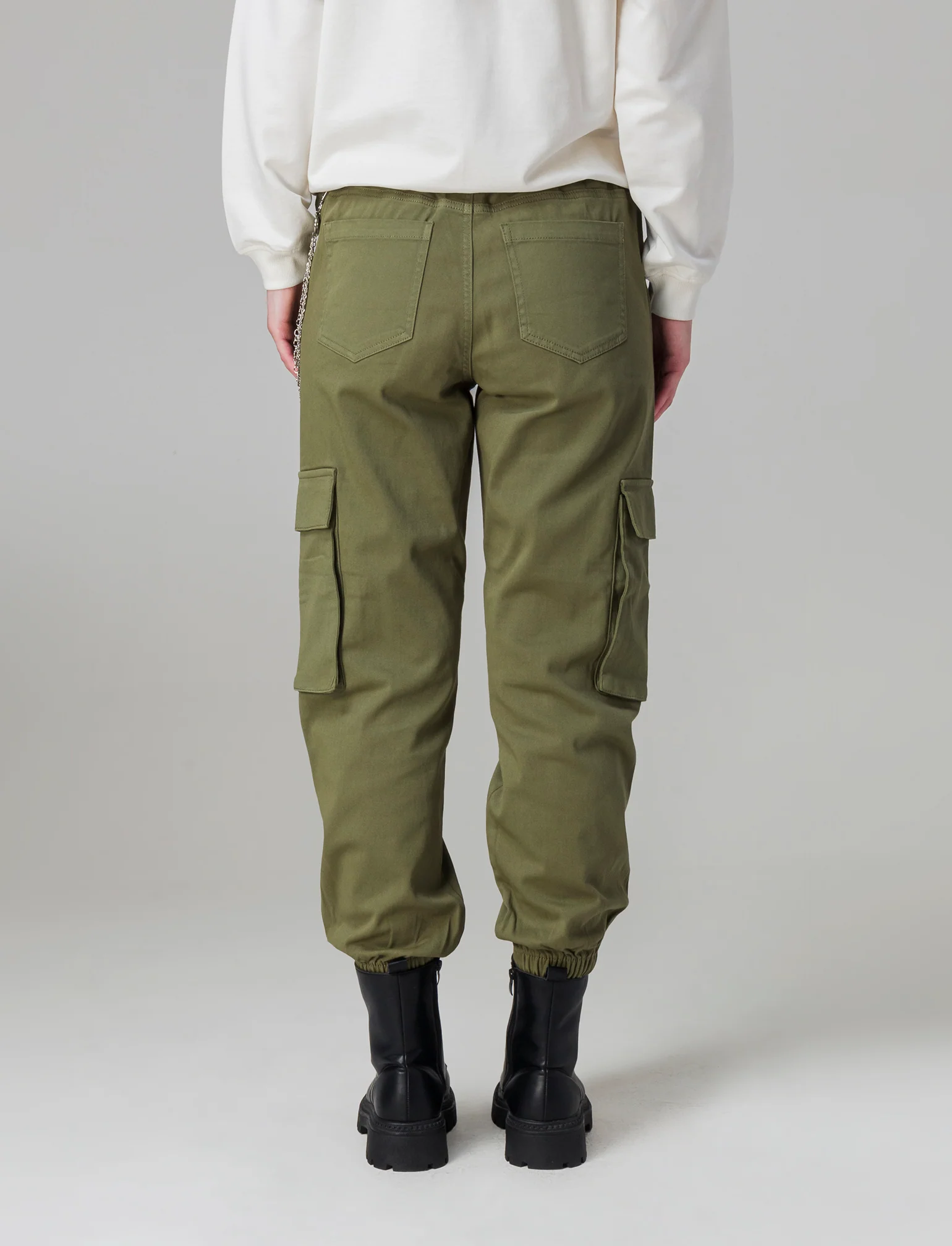 Pantalone con dettaglio catena da donna - Kaky 1