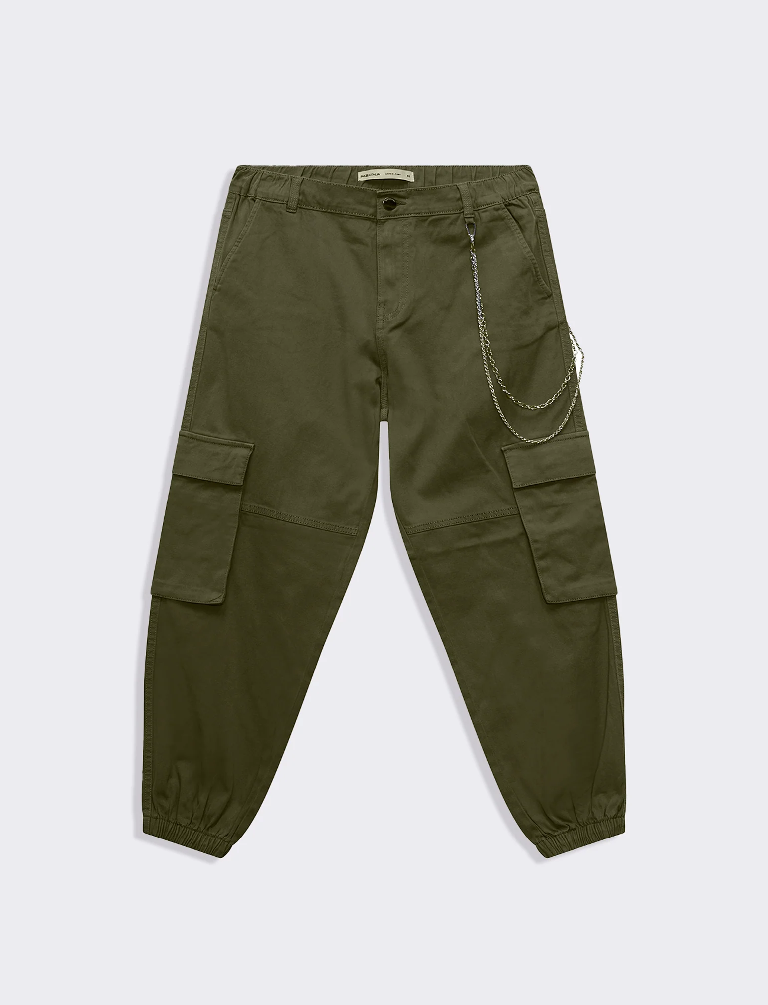 Pantalone con dettaglio catena da donna - Kaky 1 - Image 4