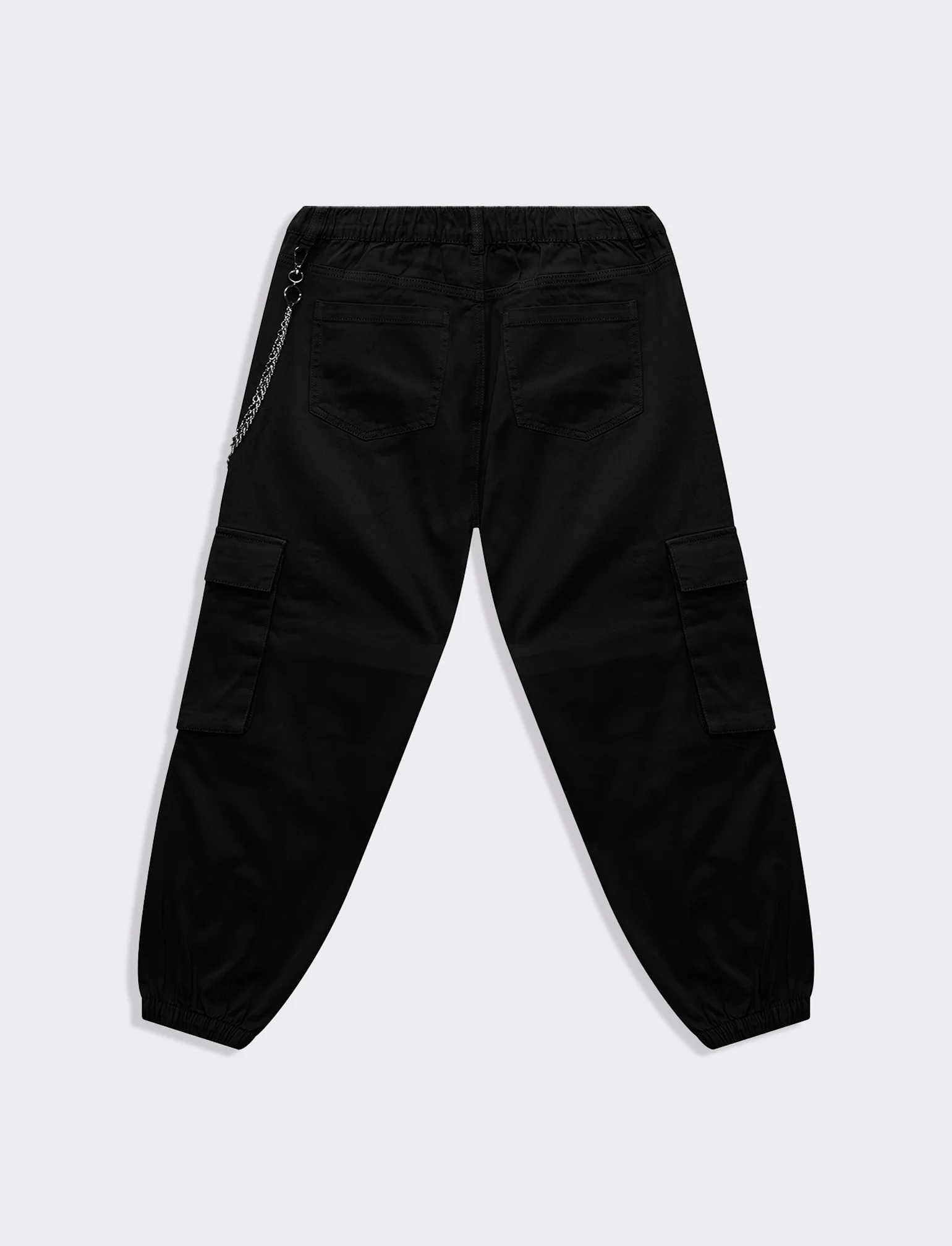 Pantalone con dettaglio catena da donna - Nero - Image 2