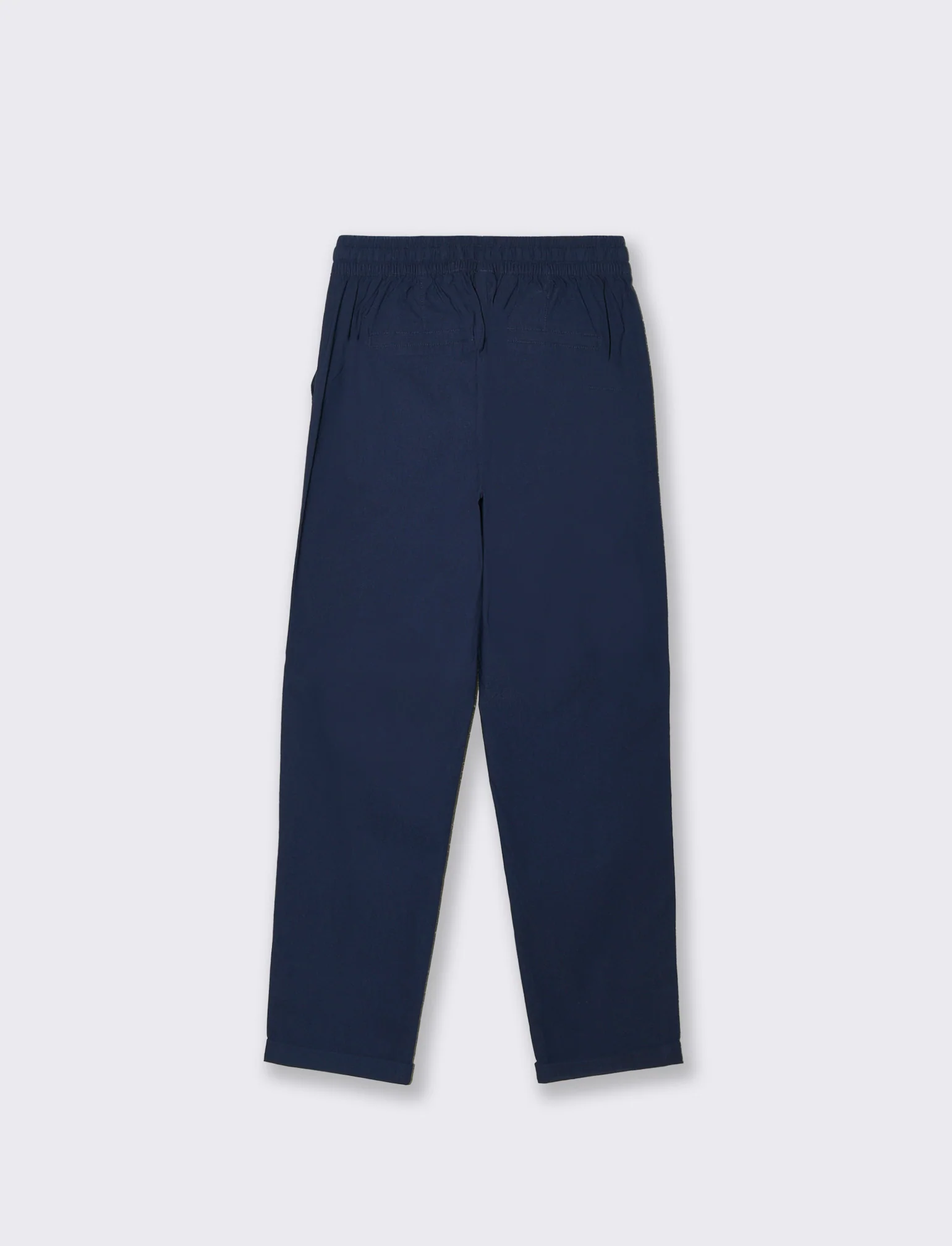 Pantalone con elastico e coulisse - Blu - Image 2