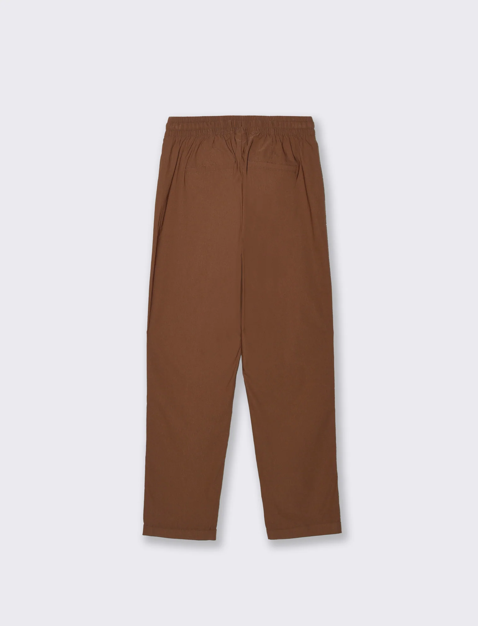 Pantalone con elastico e coulisse - Marrone - Image 2