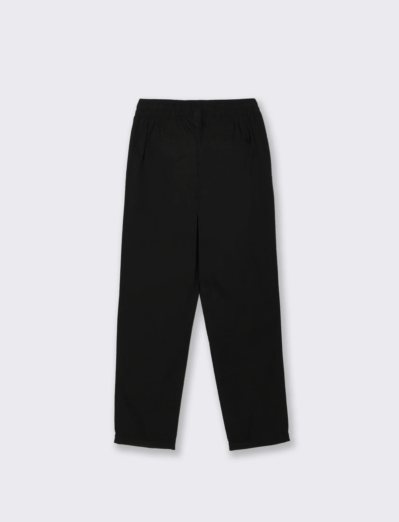 Pantalone con elastico e coulisse - Nero - Image 2