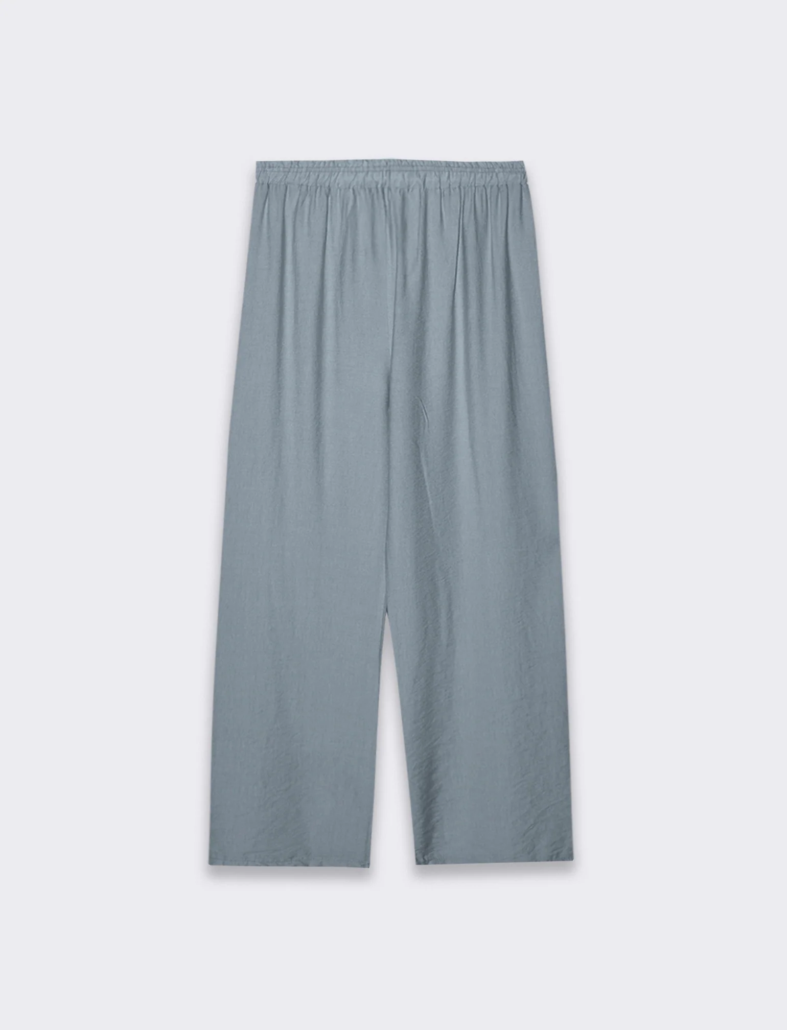 Pantalone con elastico e lacci in vita - Denim - Image 3