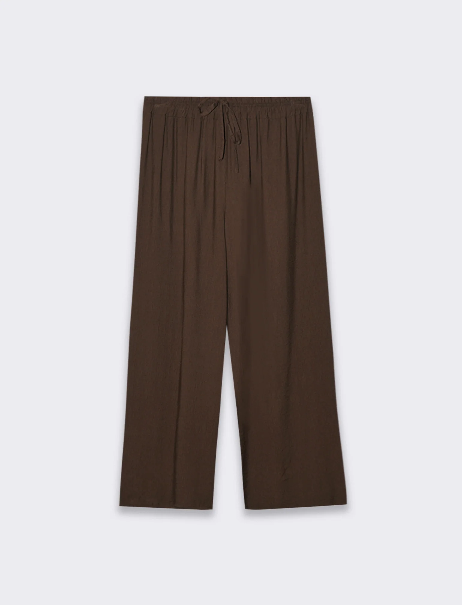 Pantalone con elastico e lacci in vita - Moro - Image 3