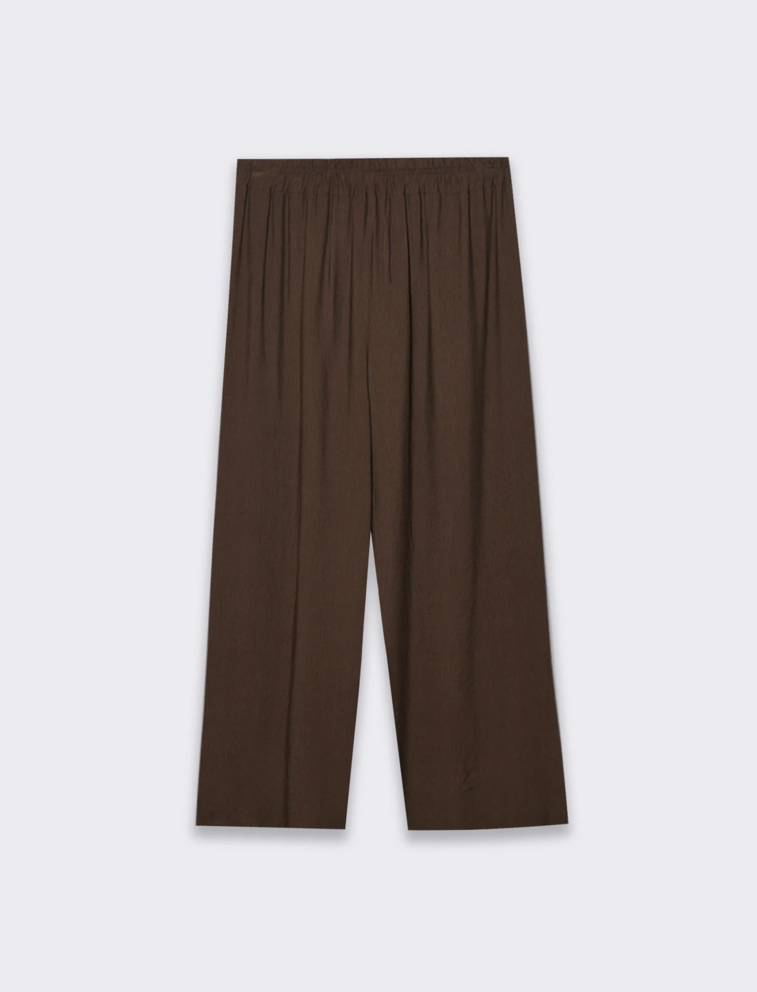 Pantalone con elastico e lacci in vita - Moro - Image 4