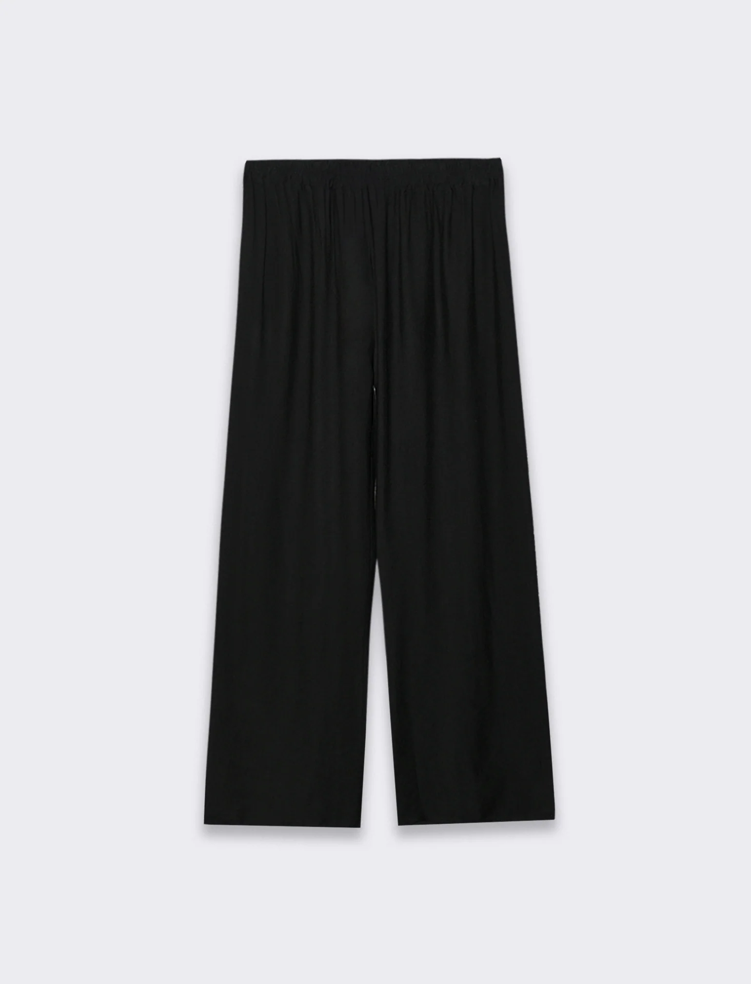 Pantalone con elastico e lacci in vita - Nero - Image 4