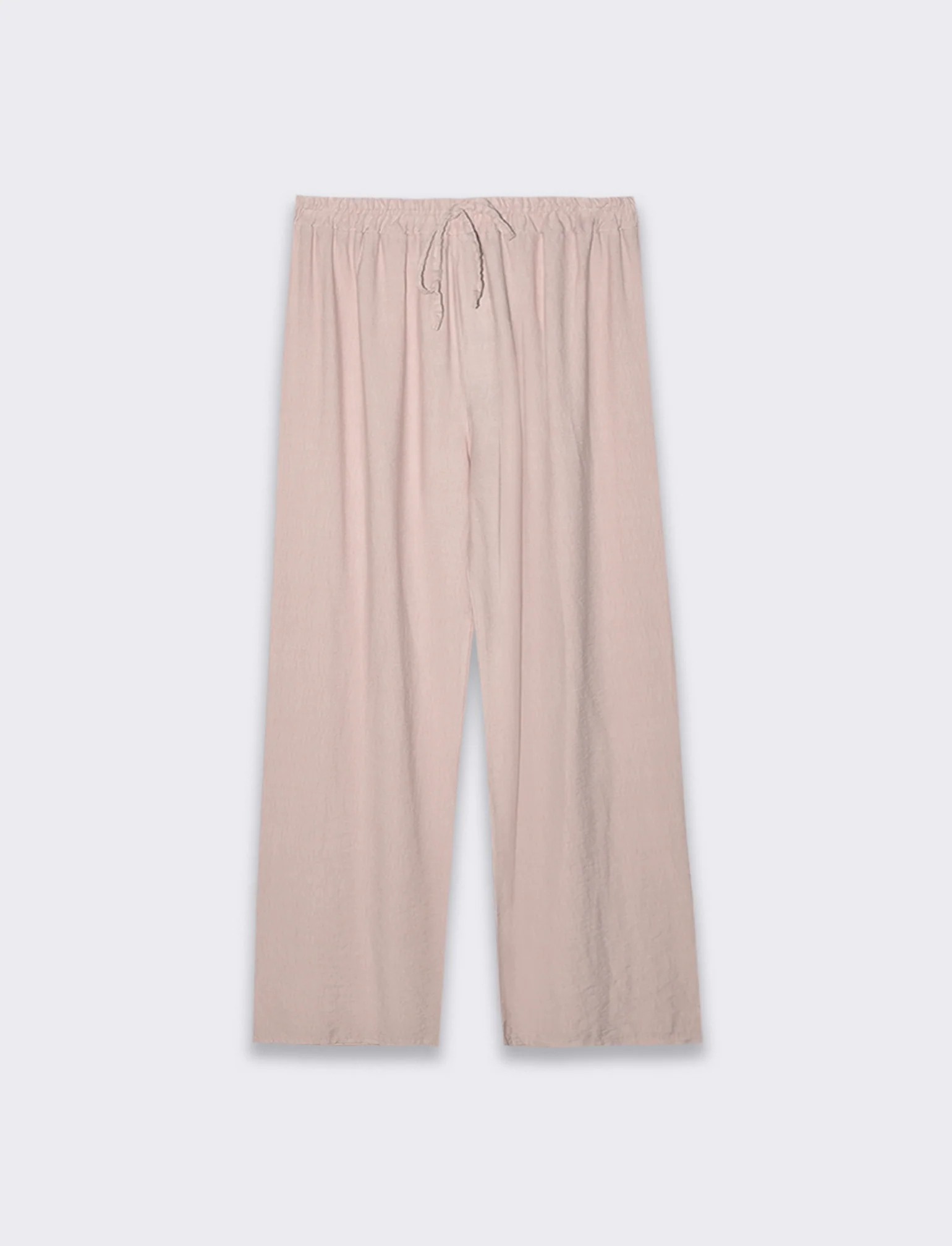Pantalone con elastico e lacci in vita - Rosa - Image 3