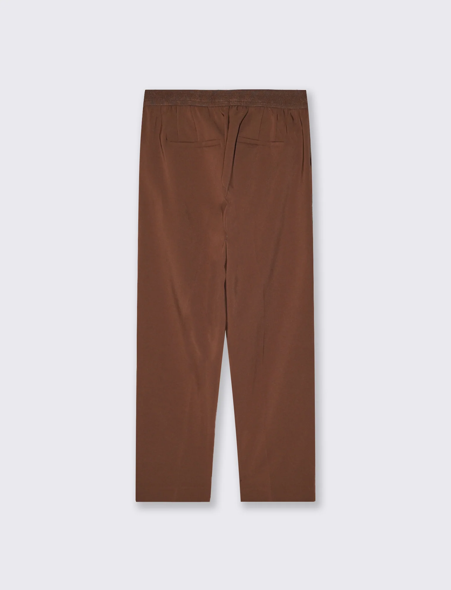 Pantalone con Elastico e Tasche - Marrone - Image 4