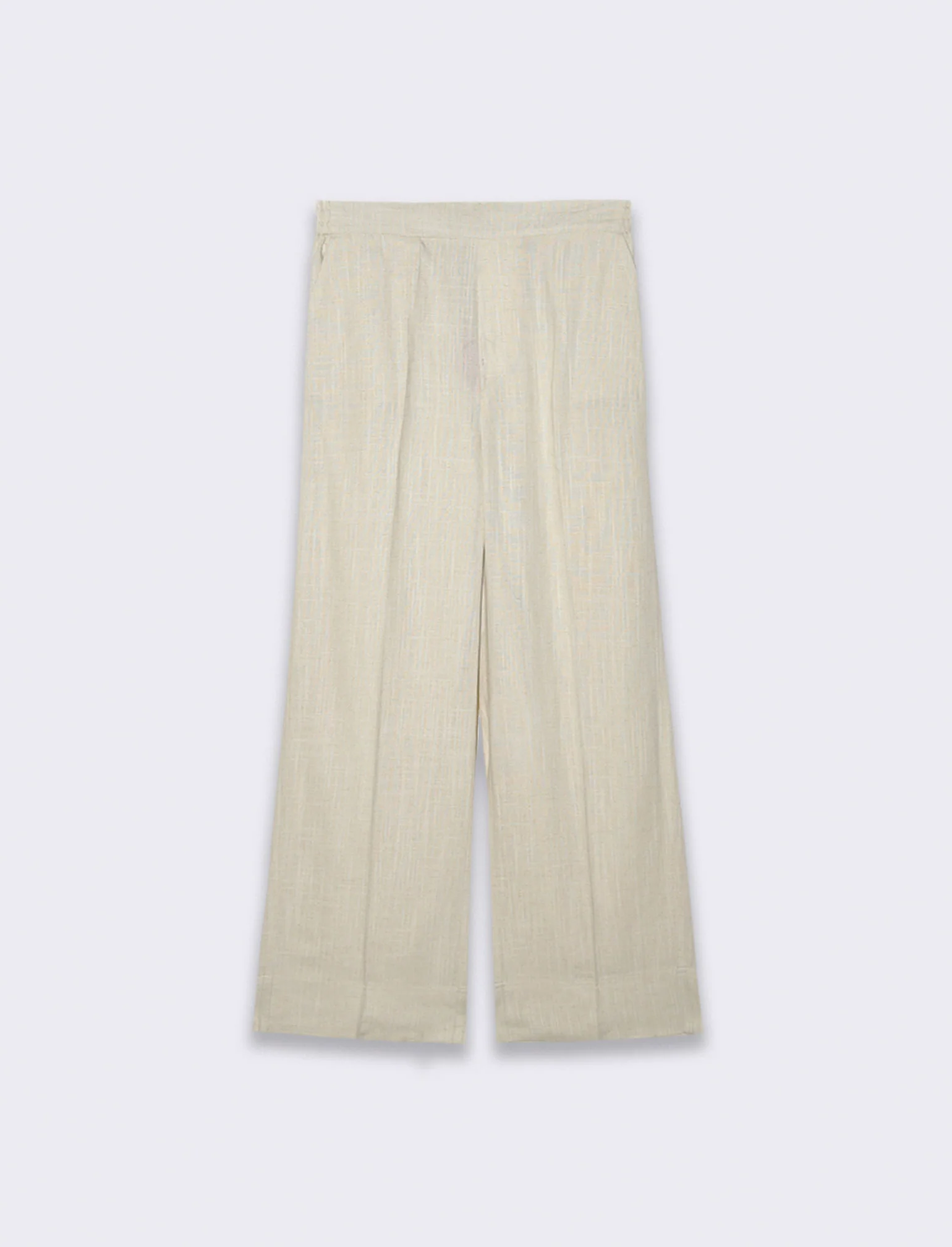 Pantalone con elastico in vita da donna - Beige corda - Image 3