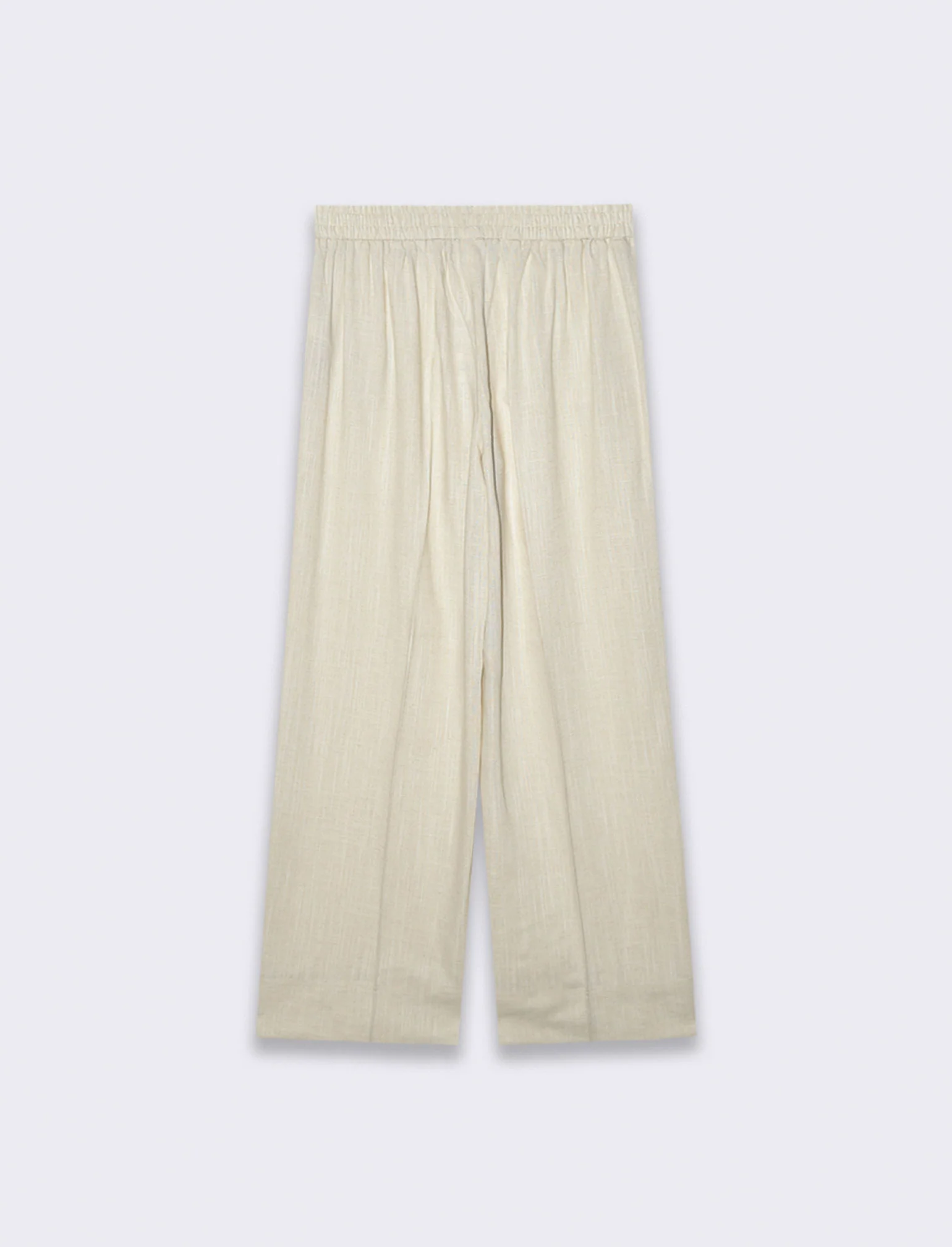 Pantalone con elastico in vita da donna - Beige corda - Image 4