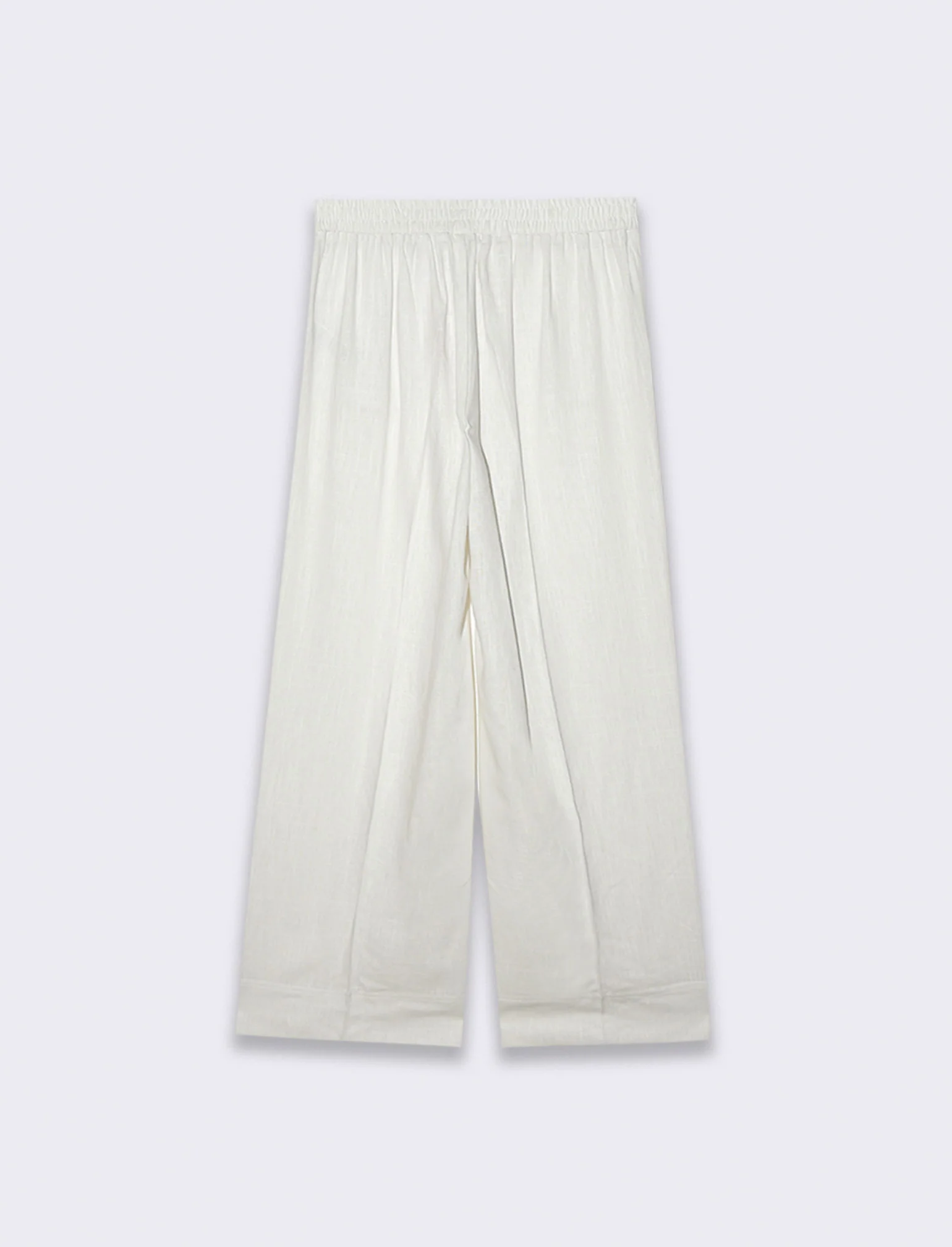 Pantalone con elastico in vita da donna - Bianco - Image 3