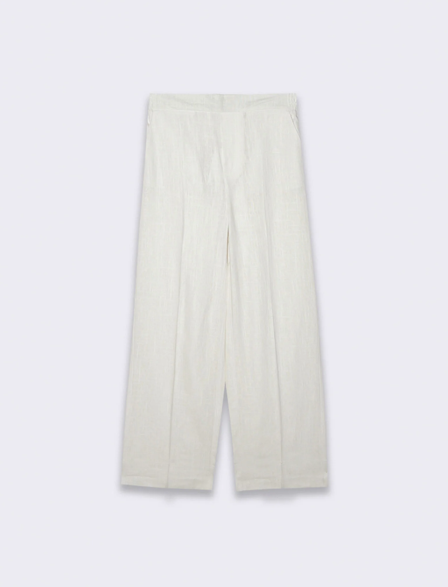 Pantalone con elastico in vita da donna - Bianco - Image 4