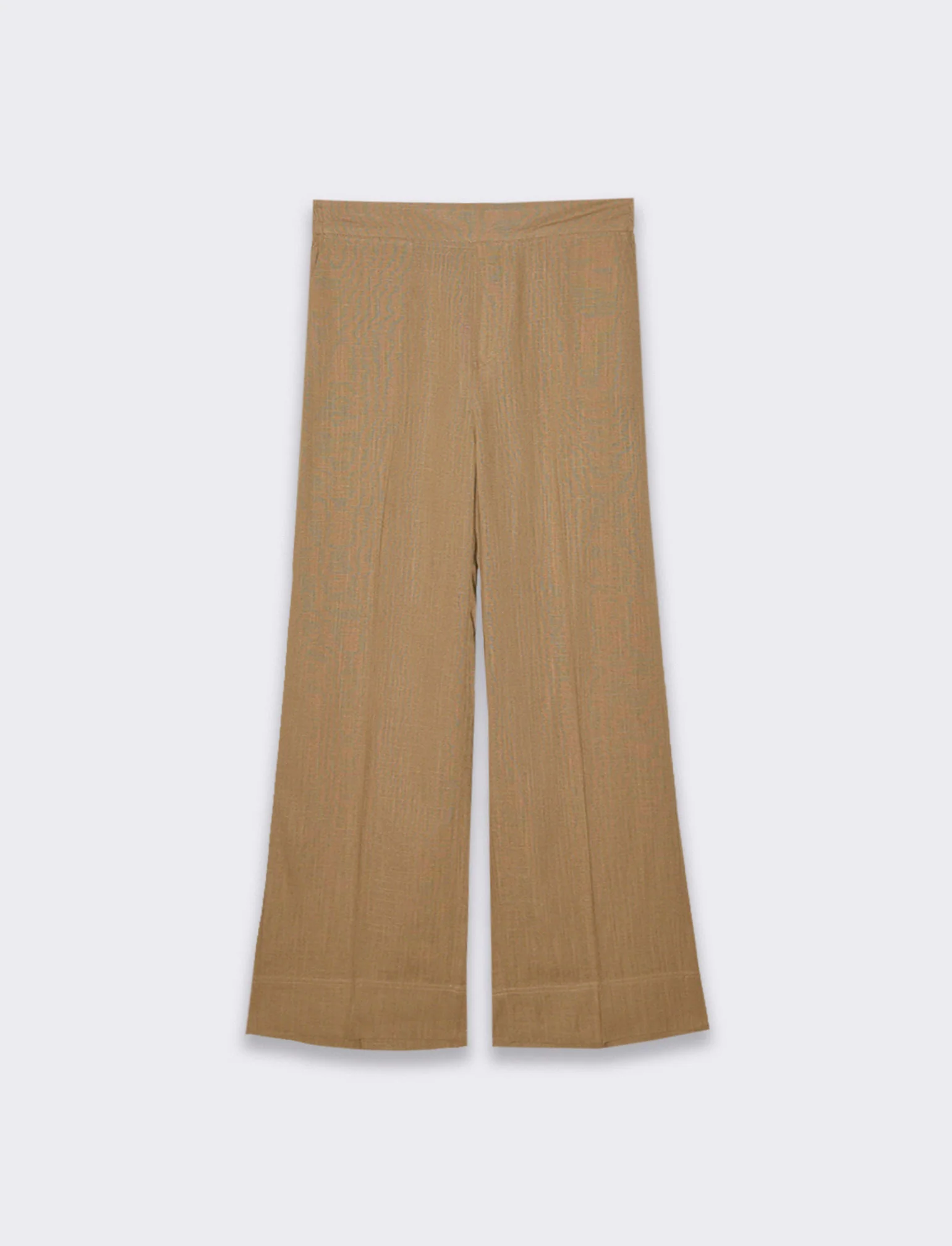 Pantalone con elastico in vita da donna - Caramello - Image 4