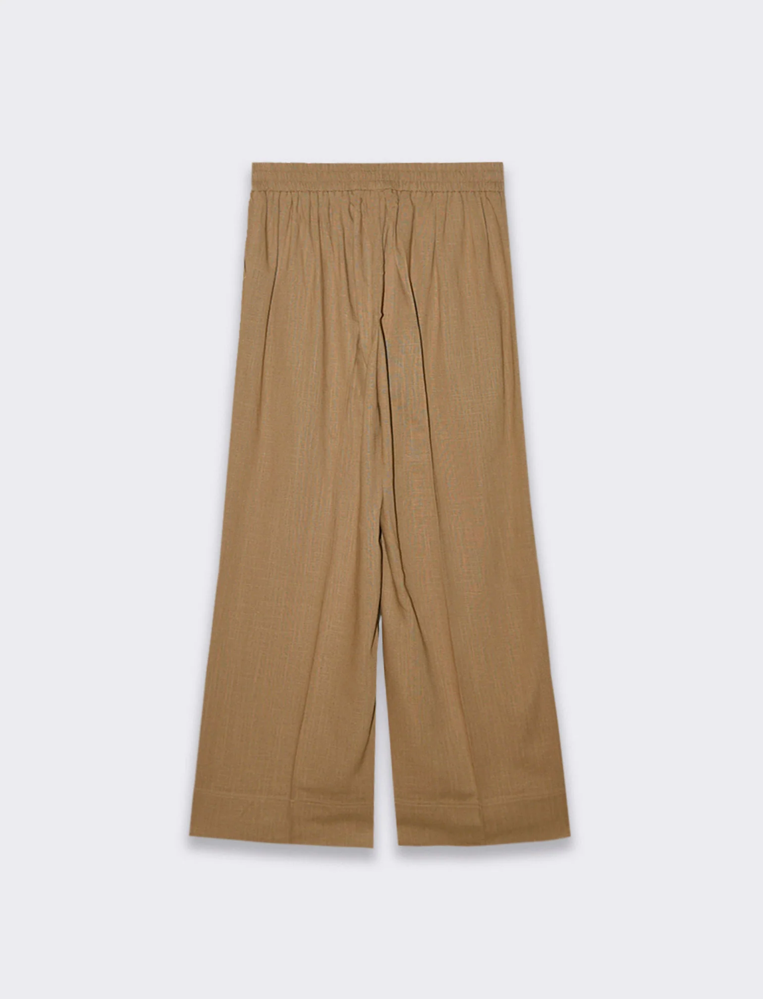 Pantalone con elastico in vita da donna - Caramello - Image 5
