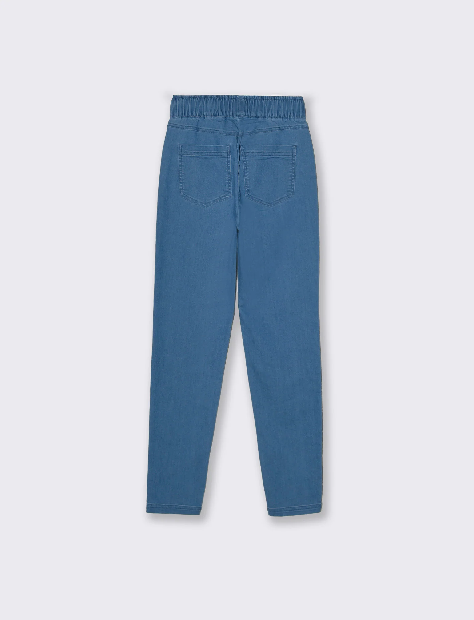 Pantalone con elastico in vita da donna - Denim - Image 5