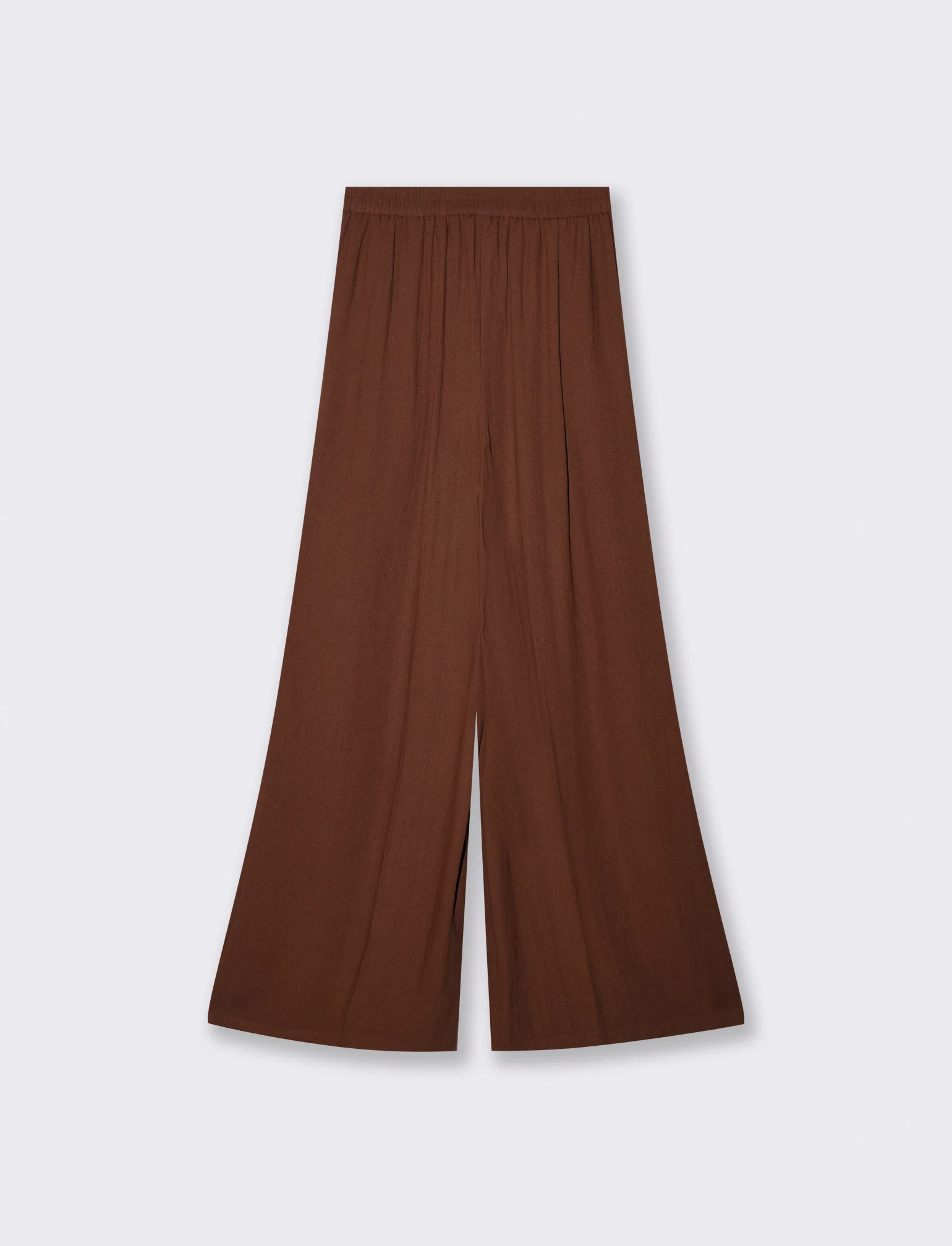 PANTALONE CON ELASTICO - Marrone cioccolato - Image 2