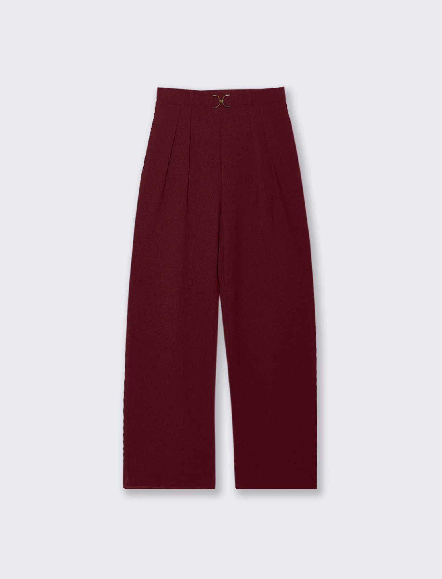 PANTALONE CON FIBIA E PENCE - Vinaccia - Image 3