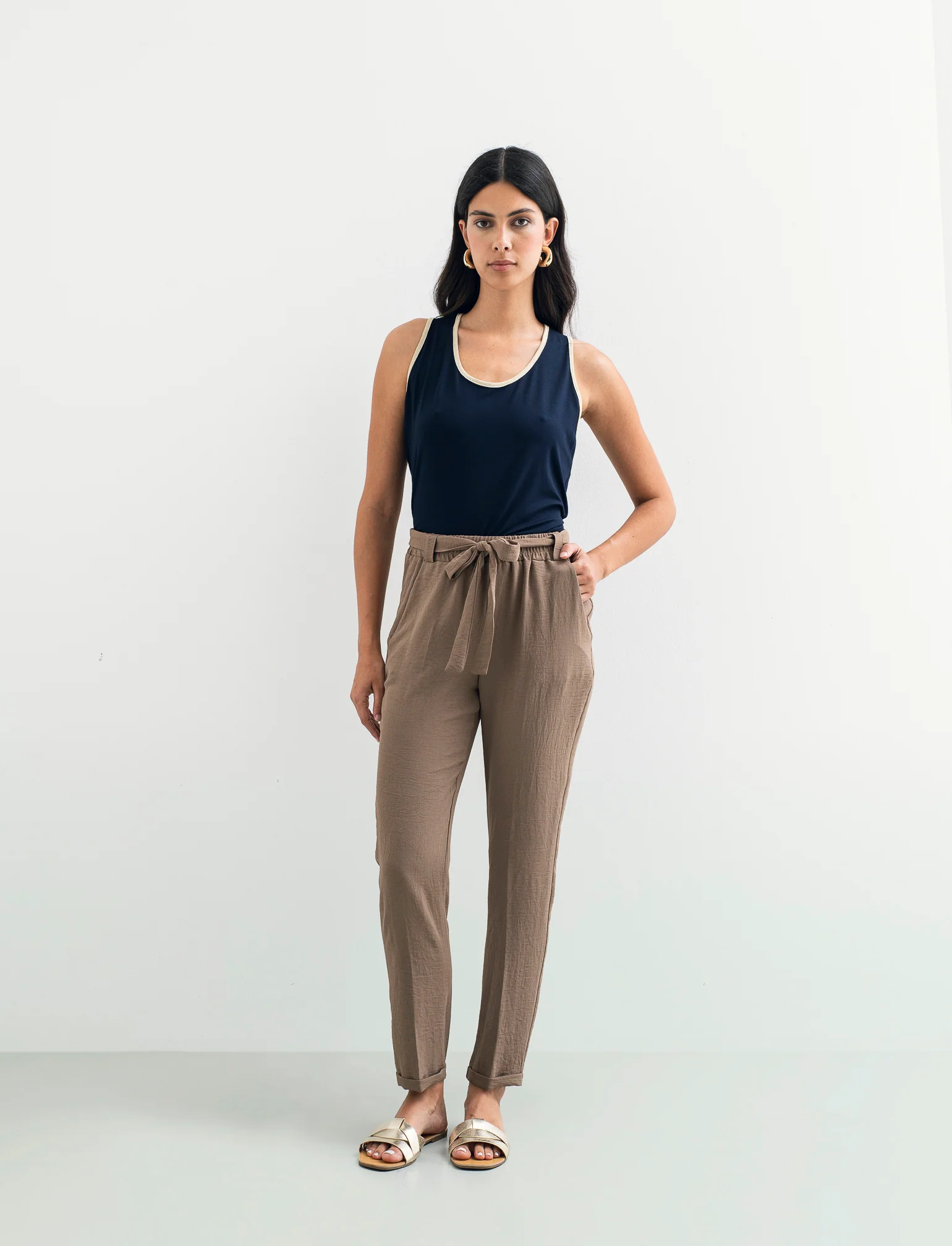 Pantalone con fusciacca - Cacao - Image 3