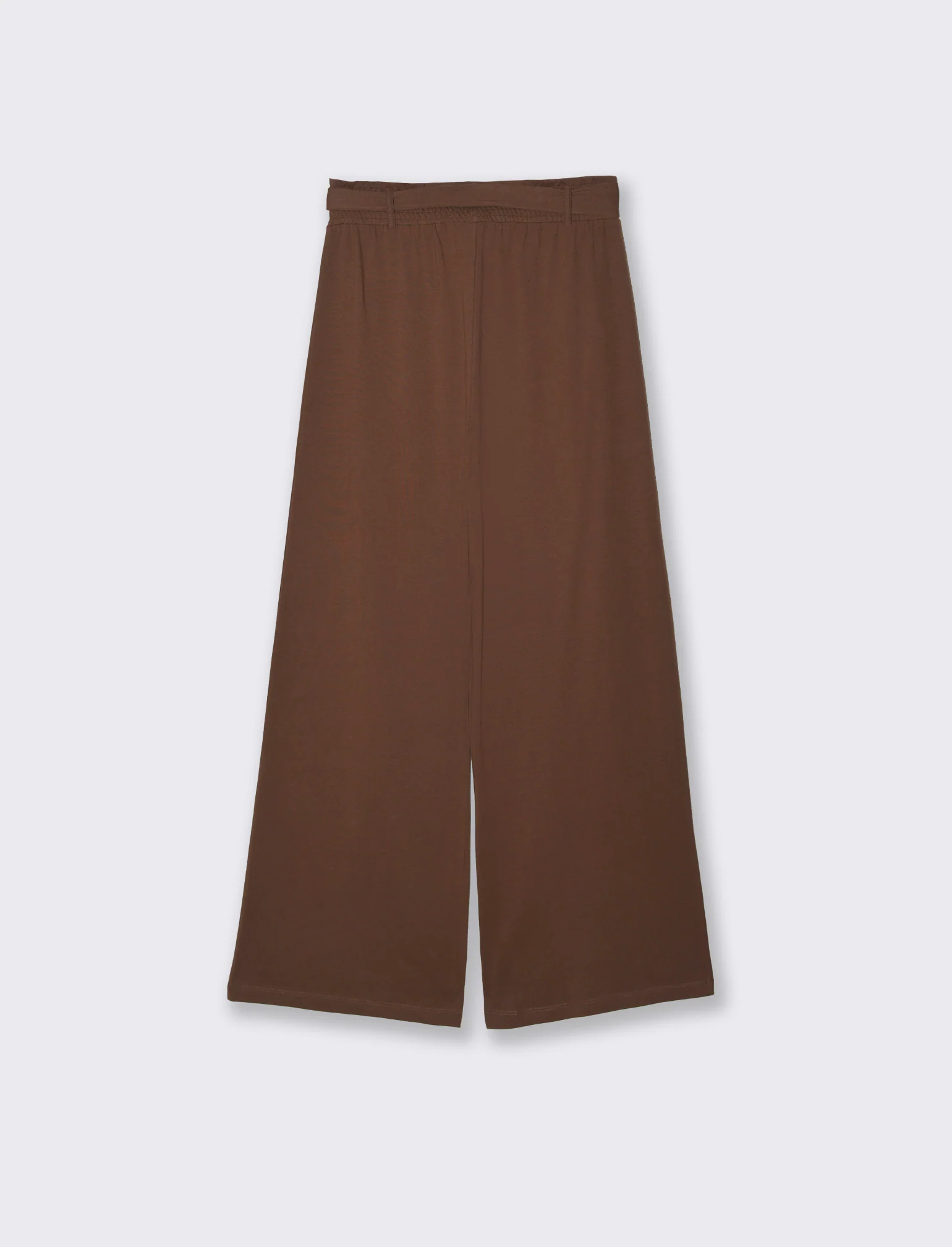 Pantalone con fusciacca e punto smock - Marrone cioccolato - Image 2