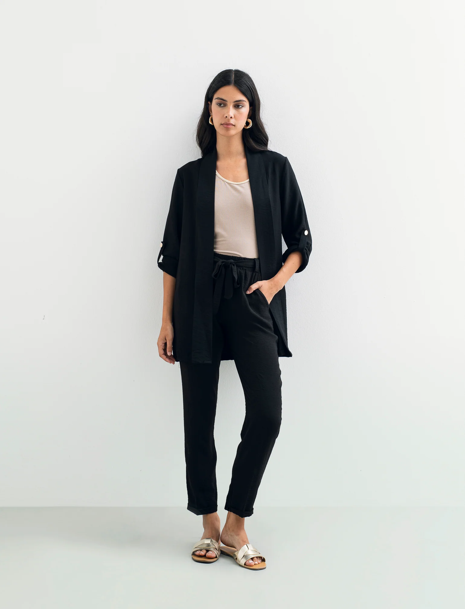 Pantalone con fusciacca - Nero - Image 3