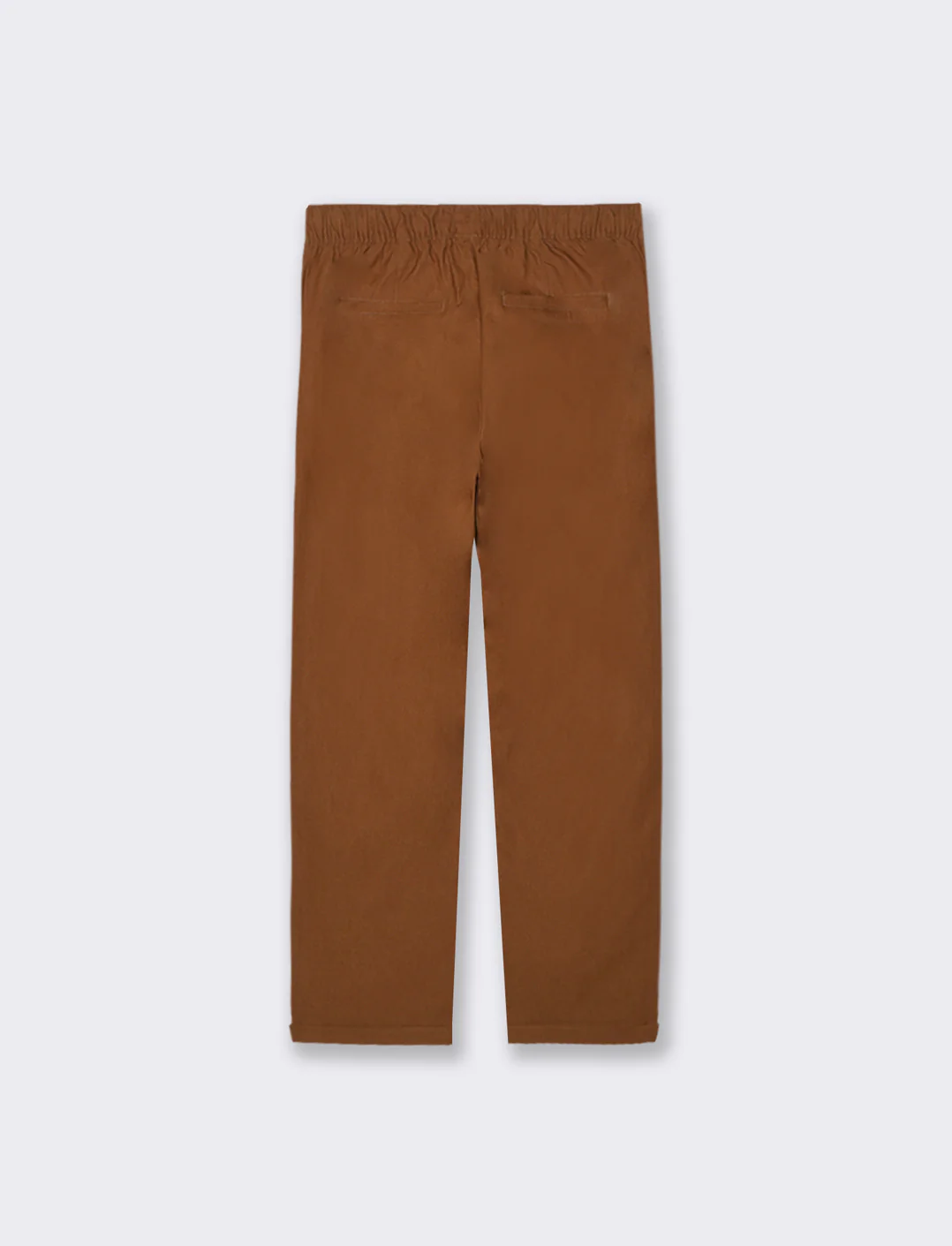 PANTALONE CON RISVOLTO - Cognac - Image 2