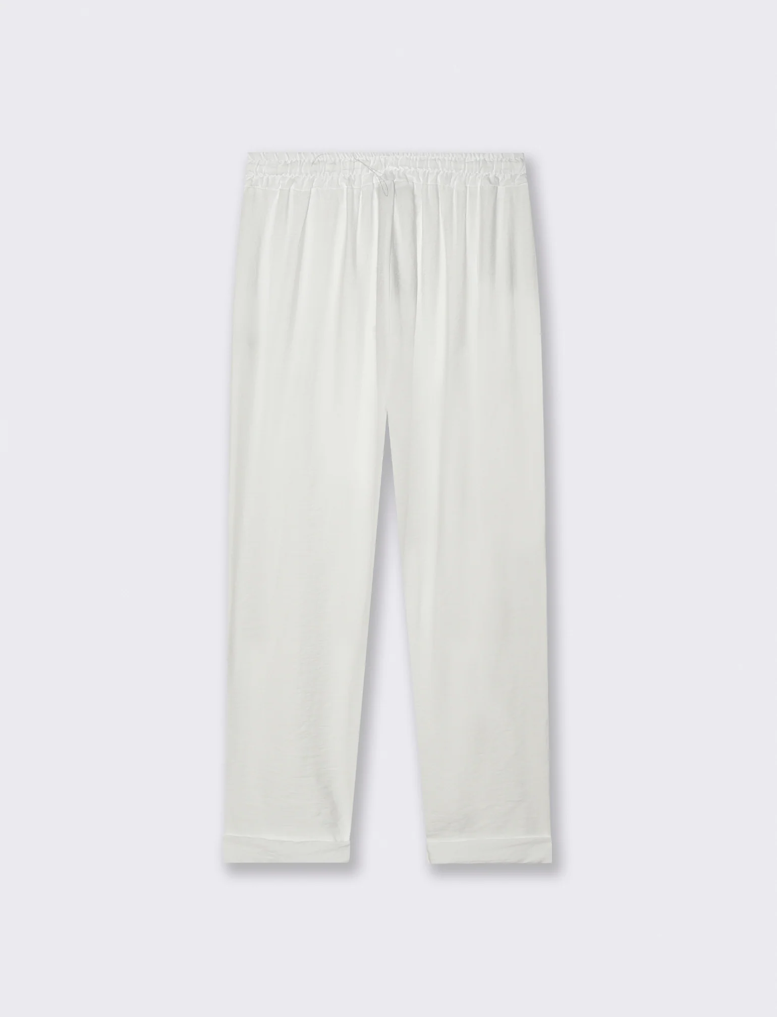 Pantalone con tasche a toppe ed elastico in vita - Bianco - Image 4