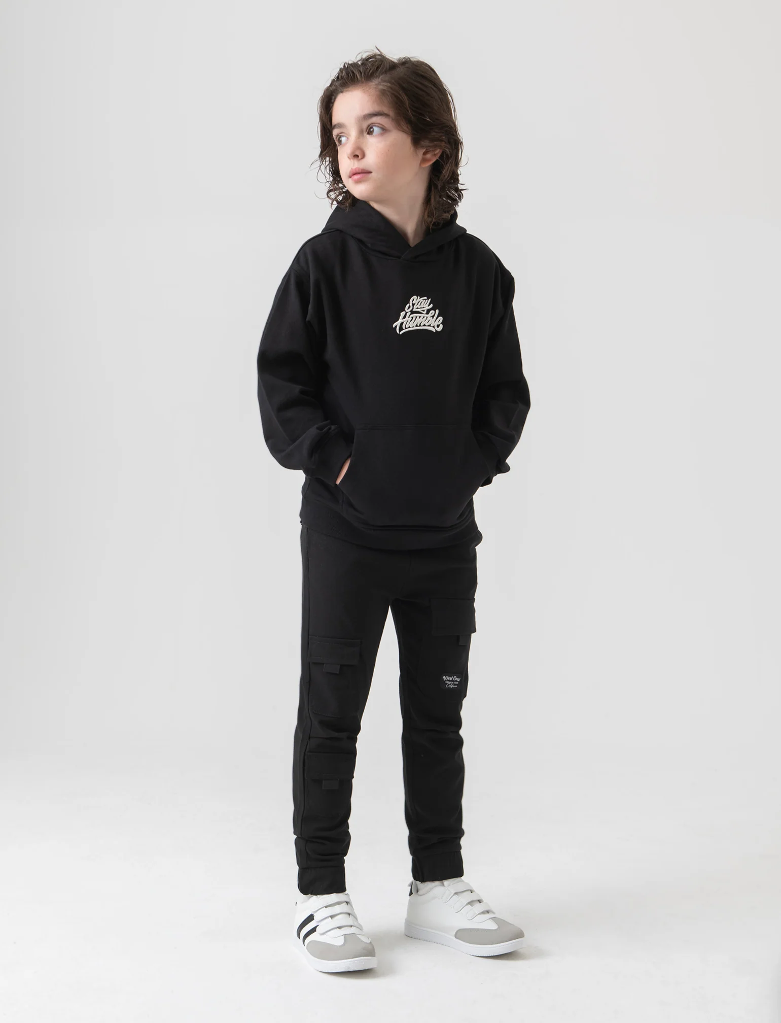 Pantalone con tasconi da bambino - Nero