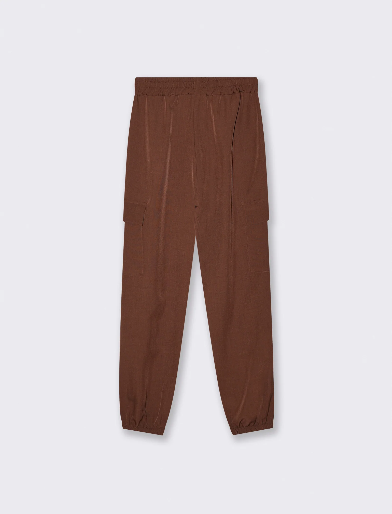 Pantalone con tasconi e coulisse - Moro - Image 2