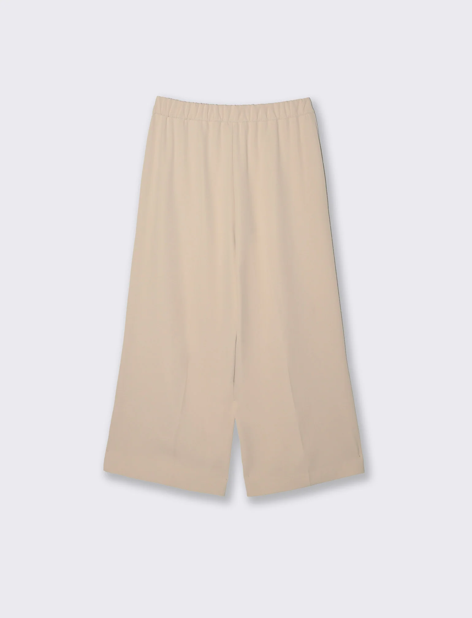 Pantalone coulotte con tasche ed elastico al dietro - Beige - Image 5