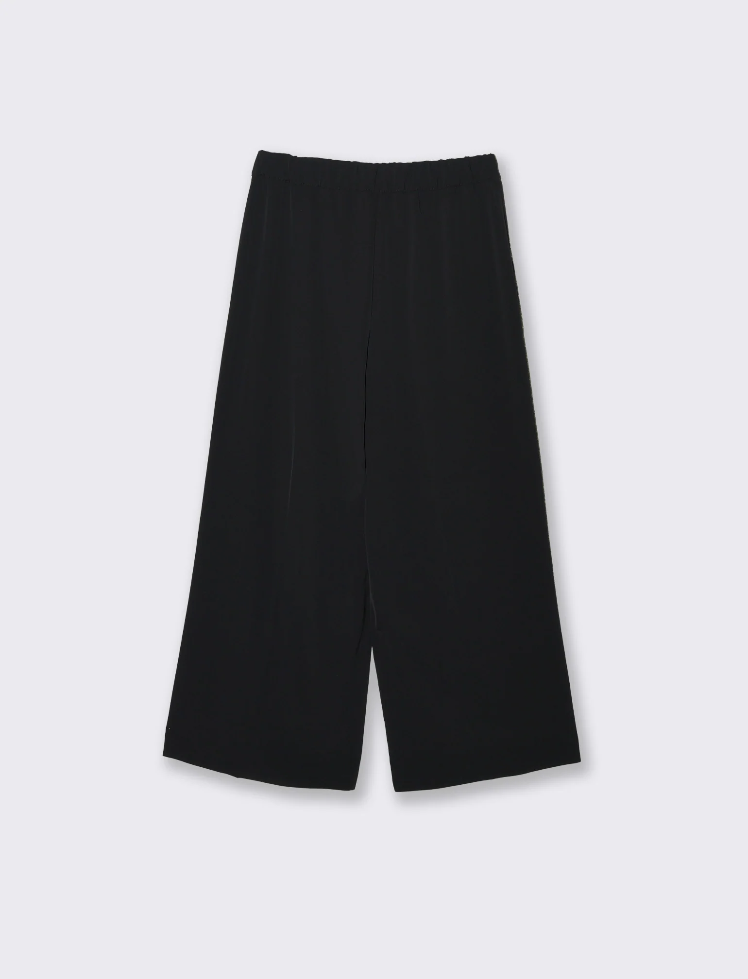 Pantalone coulotte con tasche ed elastico al dietro - Nero - Image 5