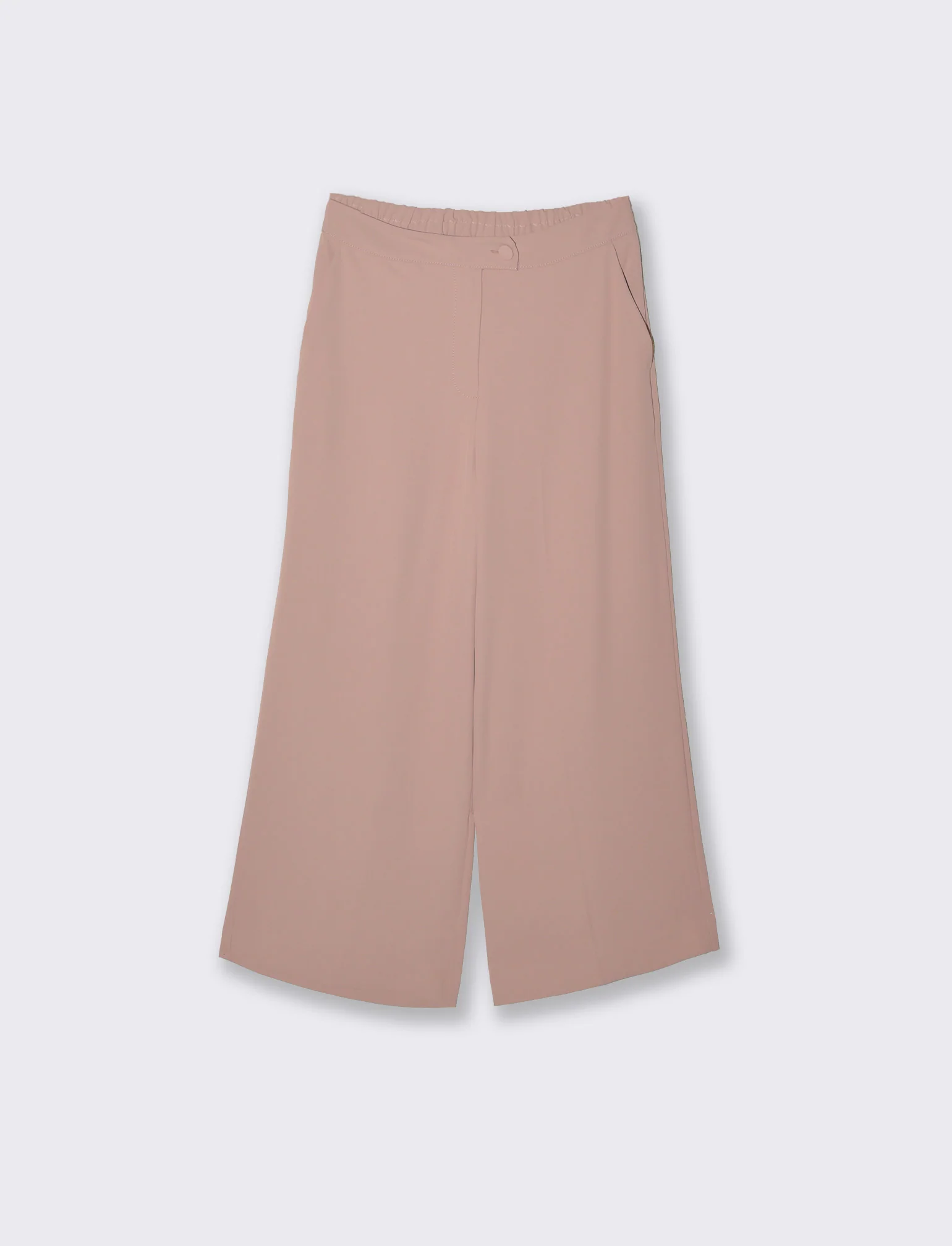 Pantalone coulotte con tasche ed elastico al dietro - Rosa - Image 2