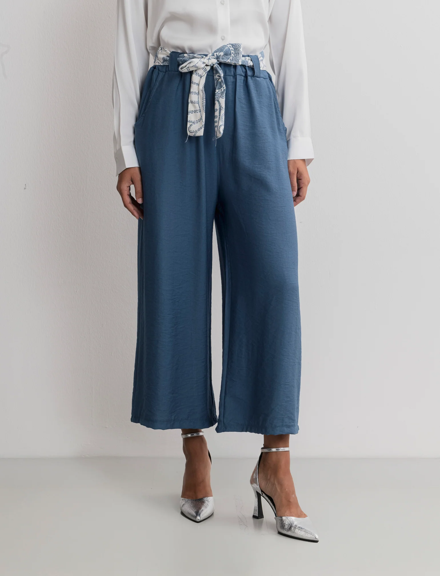 PANTALONE COULOTTE - Denim - Image 2