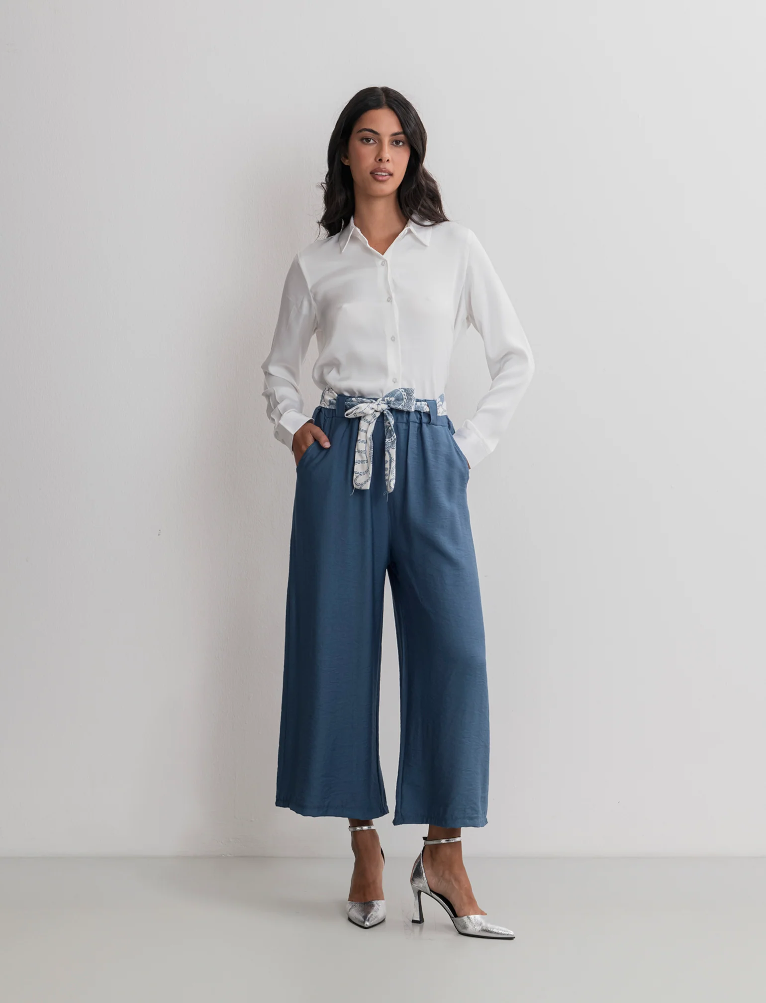 PANTALONE COULOTTE - Denim - Image 3