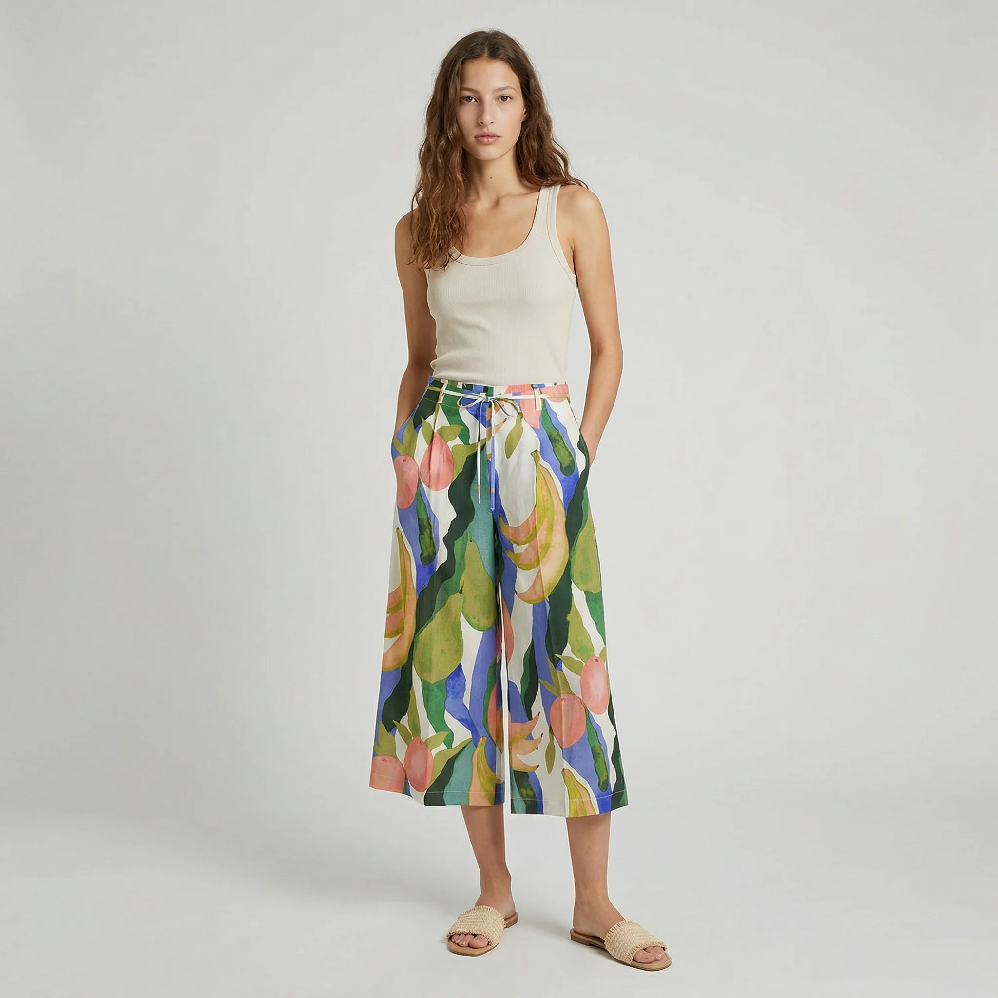 Pantalone Coulotte Stampato con Coulisse - var 3 - Image 4