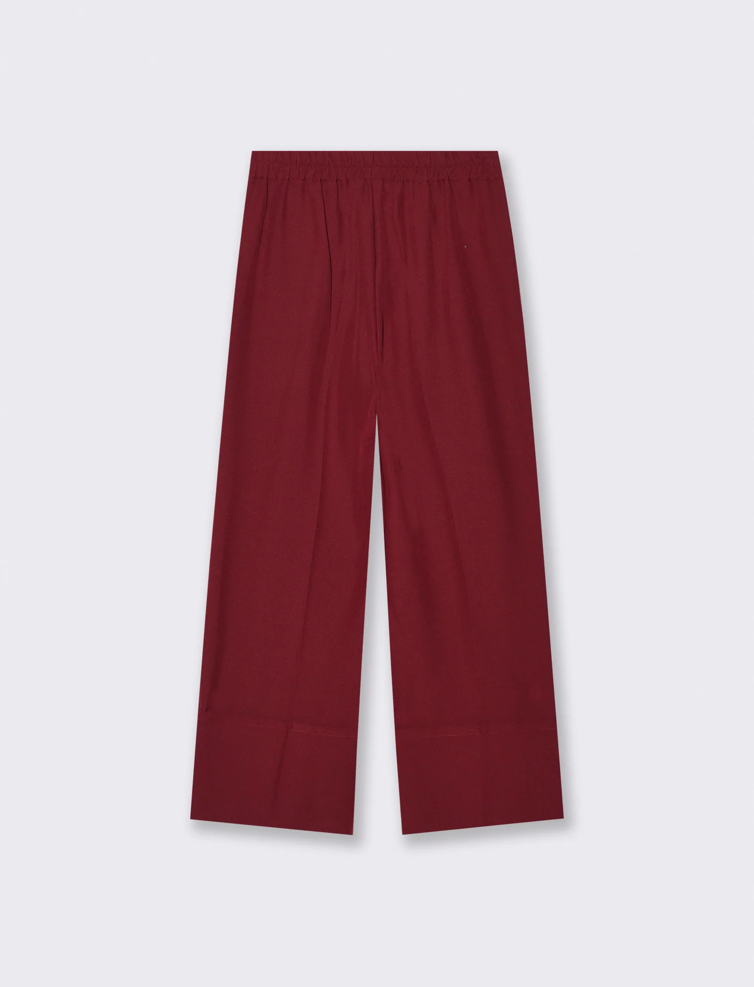 PANTALONE CROP CON RISVOLTO - Vinaccia - Image 2