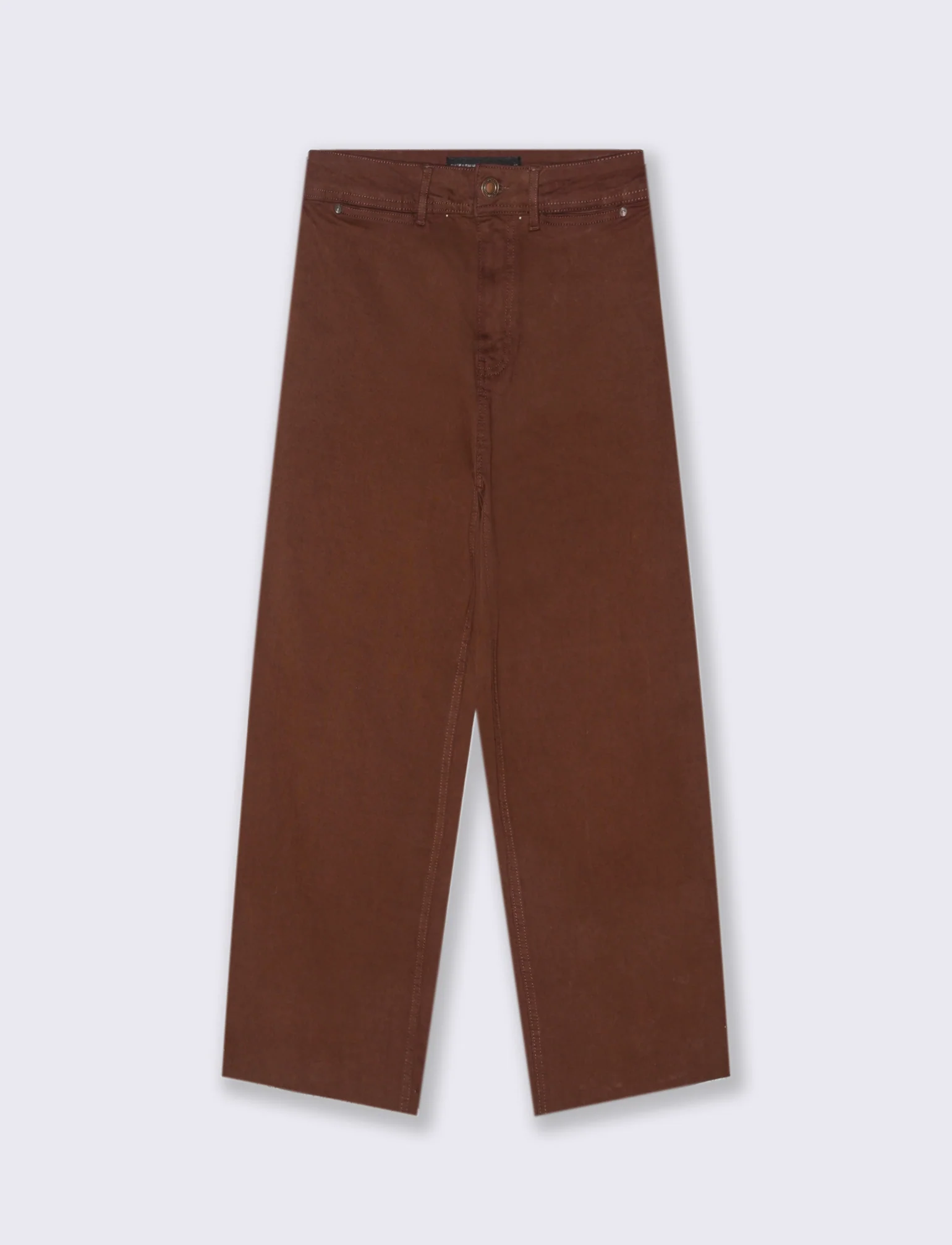 PANTALONE CROP - Marrone cioccolato - Image 4