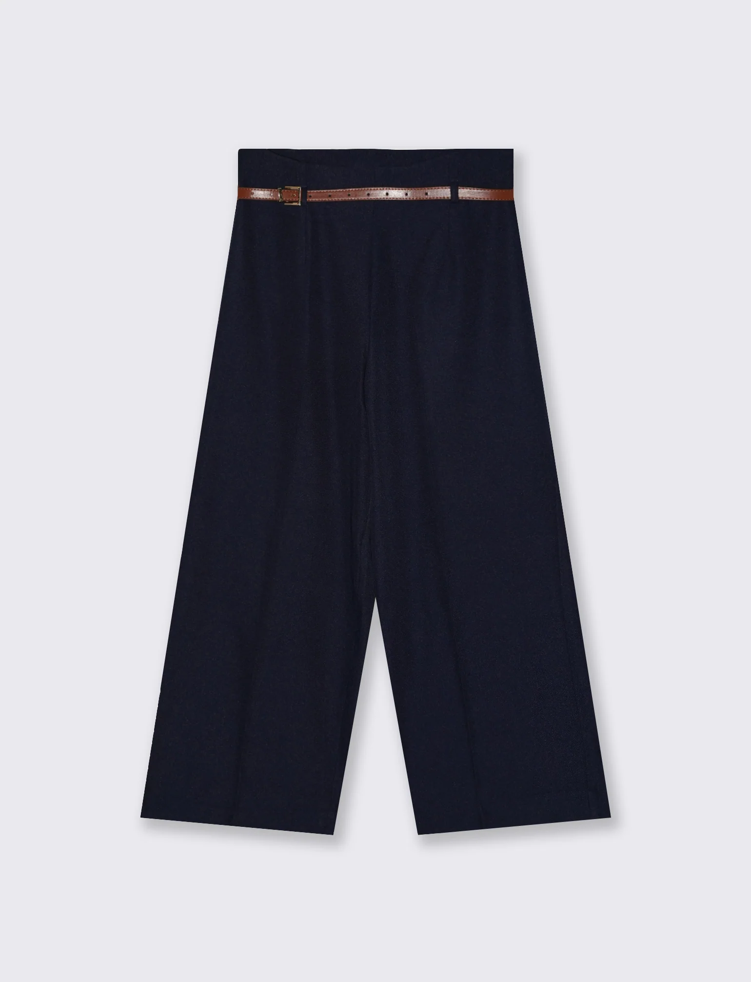 Pantalone Culotte con Cintura e Elastico - Blu - Image 2