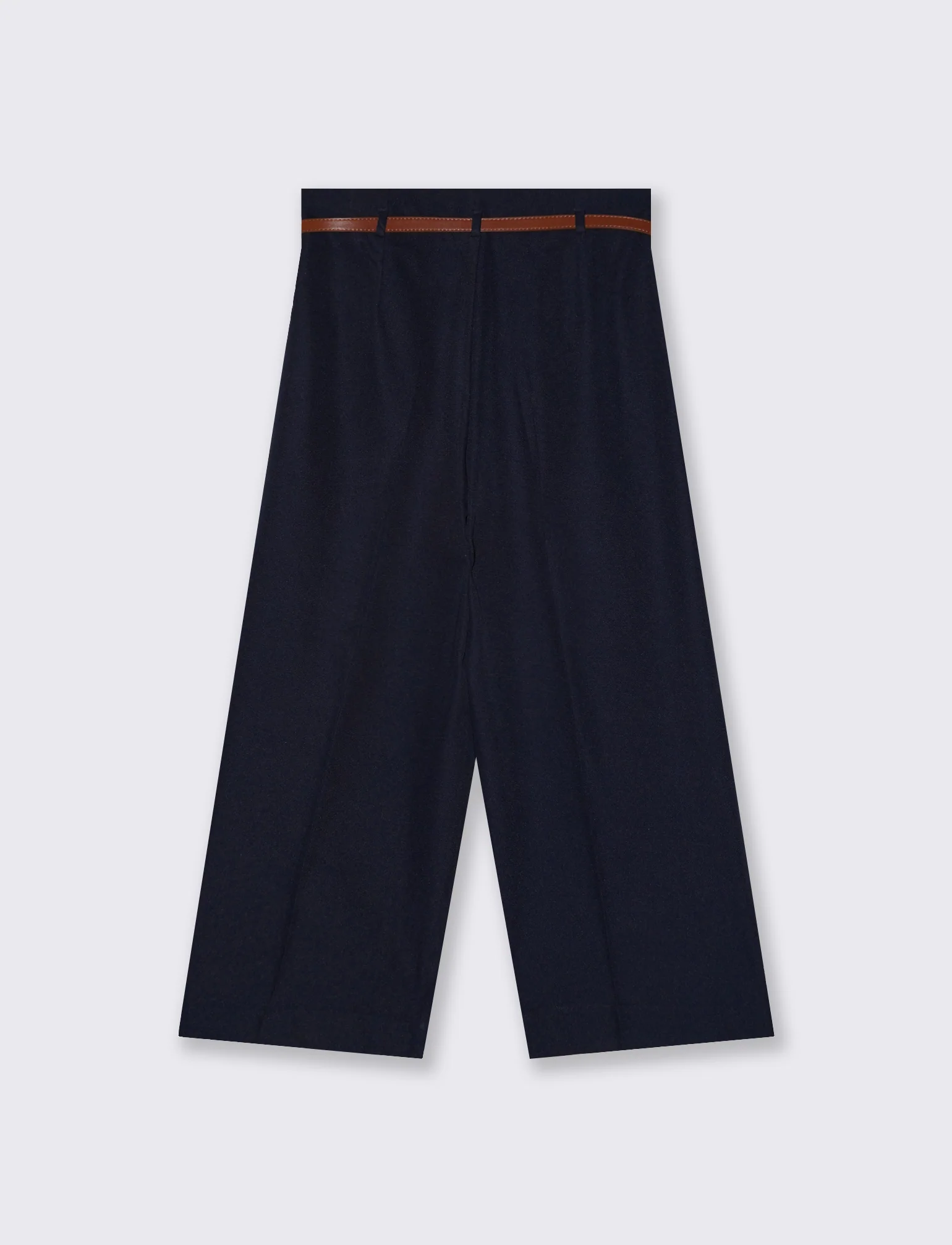 Pantalone Culotte con Cintura e Elastico - Blu - Image 3