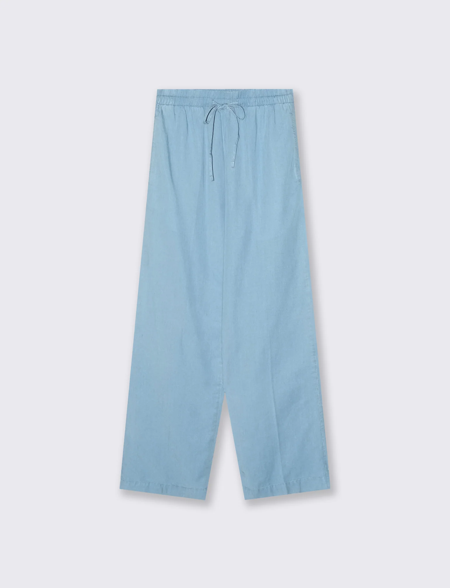 Pantalone Culotte in Lyocell con Coulisse - Denim